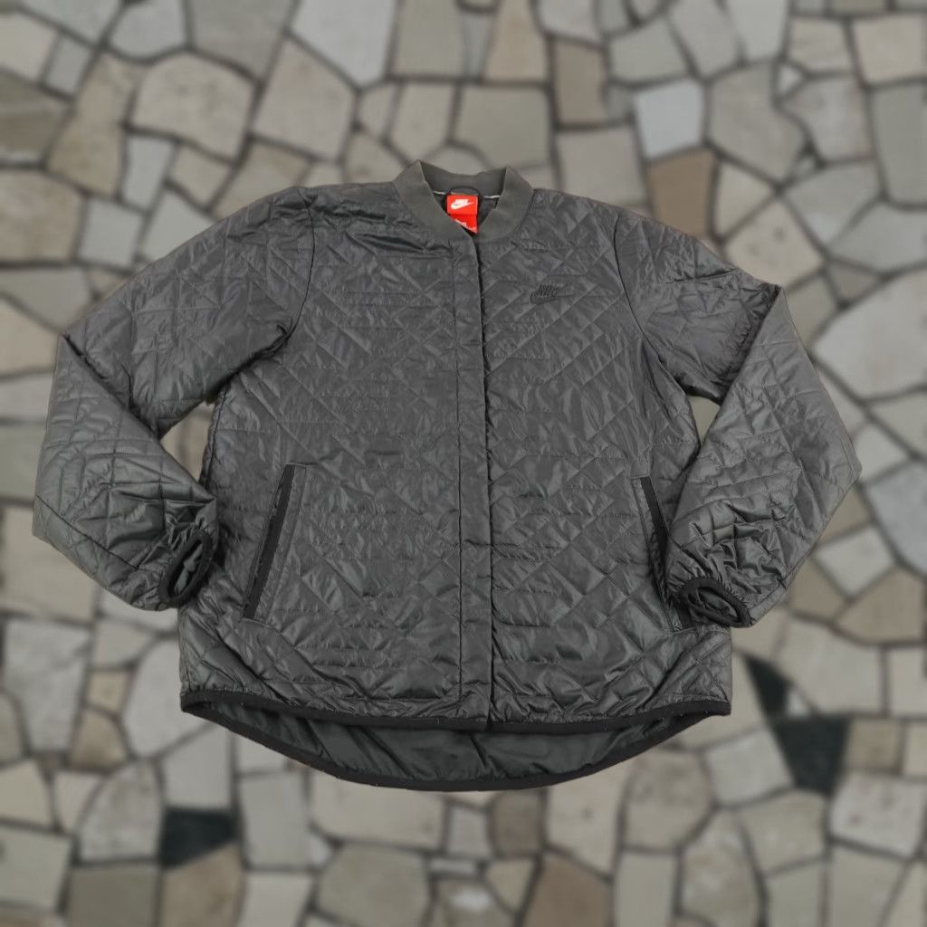 Nike Nike Jacket Womens Medium Black Primaloft Quilted Insulated Puffer Bomber Coat Size M / US 6-8 / IT 42-44 - 1 Thumbnail