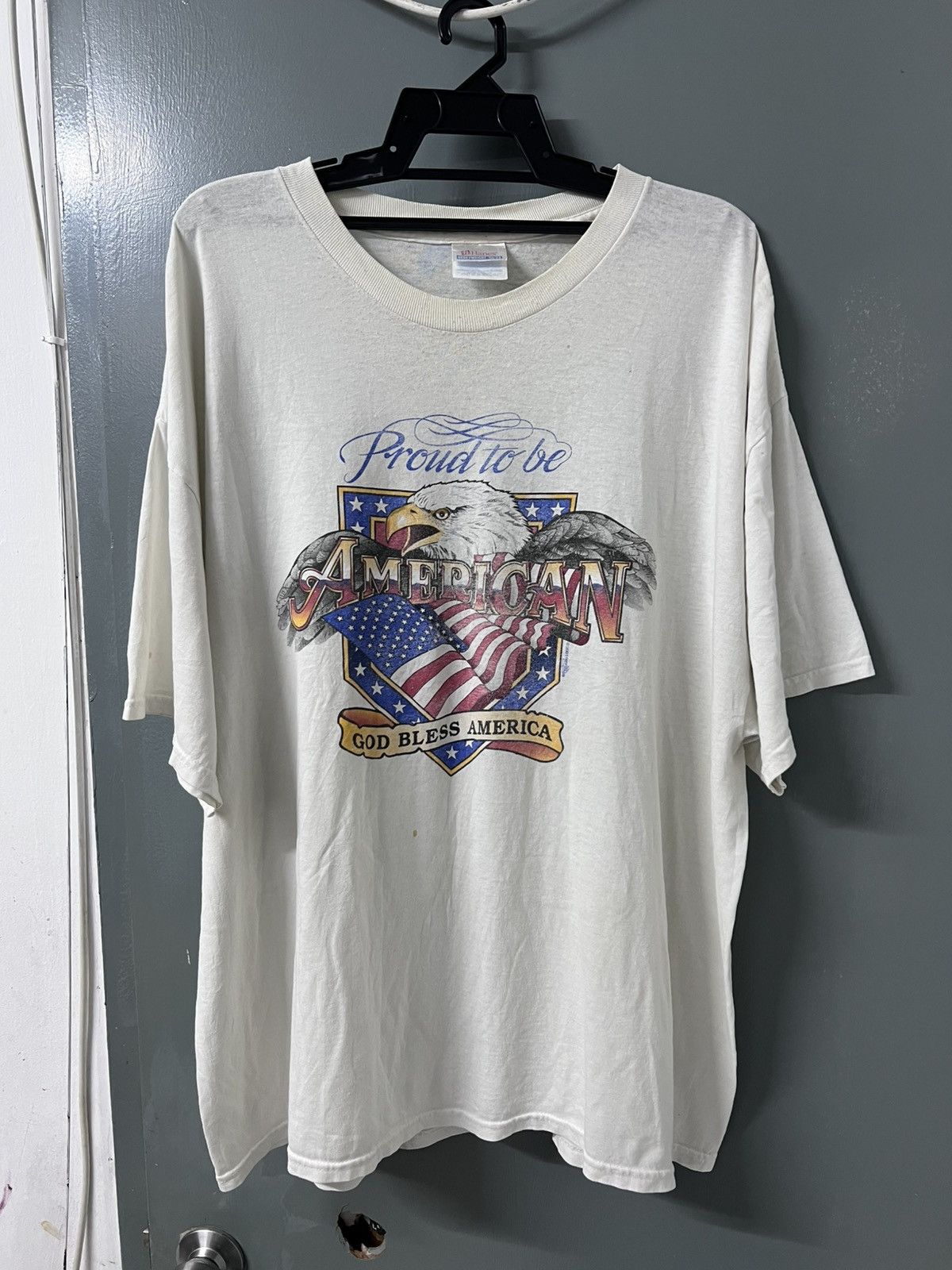 Harley Davidson VINTAGE PROUD TO BE AMERICAN “GOD BLESS AMERICA” PAPER THIN Size US XXL / EU 58 / 5 - 1 Thumbnail