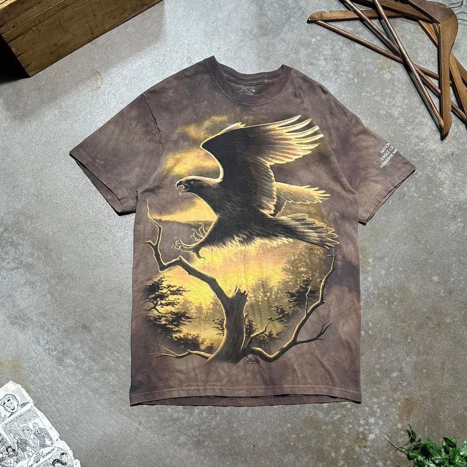 The Mountain The Mountain Eagle Tie Dye Tee Nature Animal Print Shirt Size US M / EU 48-50 / 2 - 1 Thumbnail