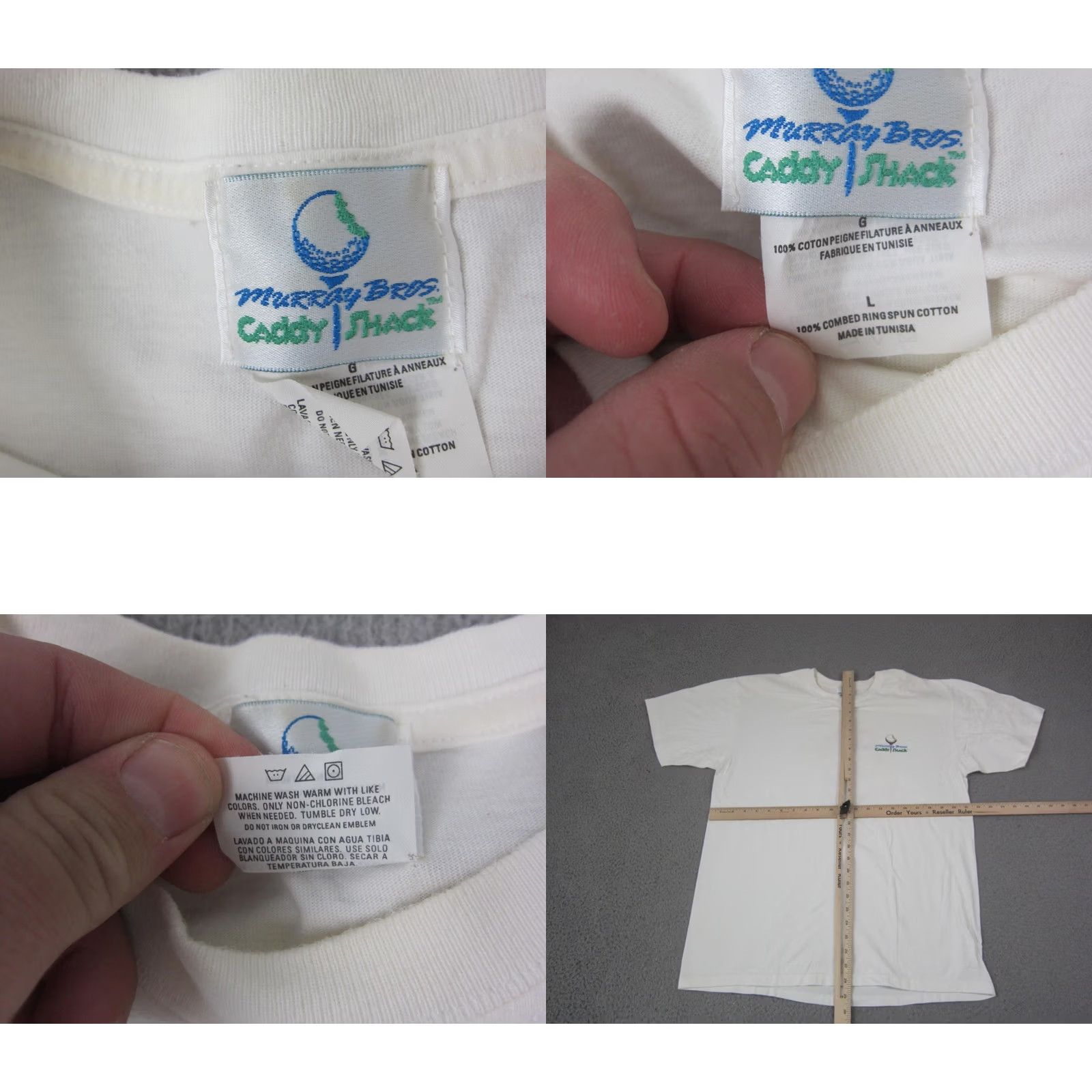 Bally VINTAGE Caddyshack Shirt Mens Large White Be The Ball Golf 90s Murray Bros Size US L / EU 52-54 / 3 - 9 Thumbnail