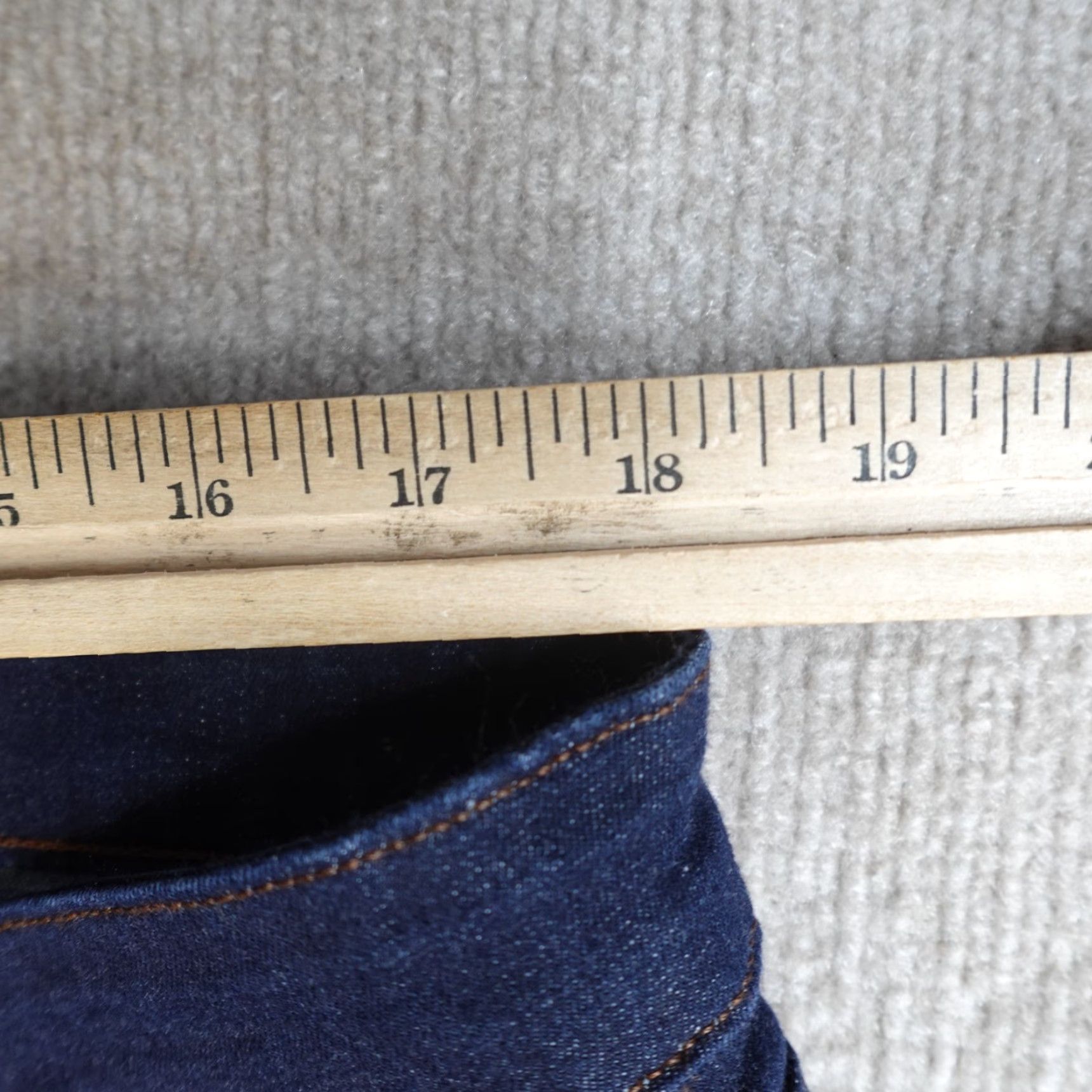 Eileen Fisher Eileen Fisher Womens Jeans 18 Blue Solid Organic Cotton Blend Denim 5-Pocket Straight Stretch Size 40" / US 18 - 7 Thumbnail