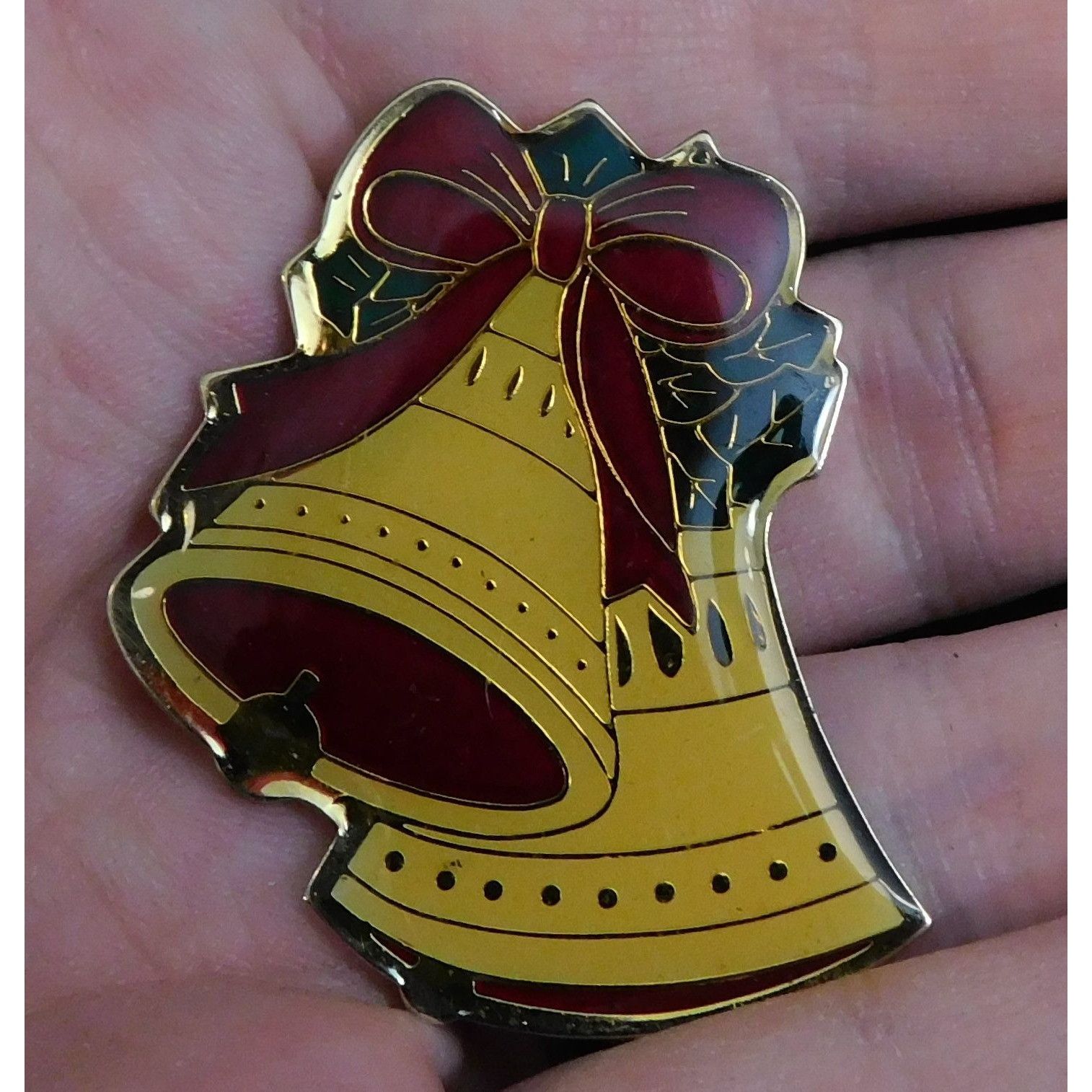 Other Vintage Metallic Christmas Bells Brooch With Clear Protectiv Size ONE SIZE - 2 Thumbnail