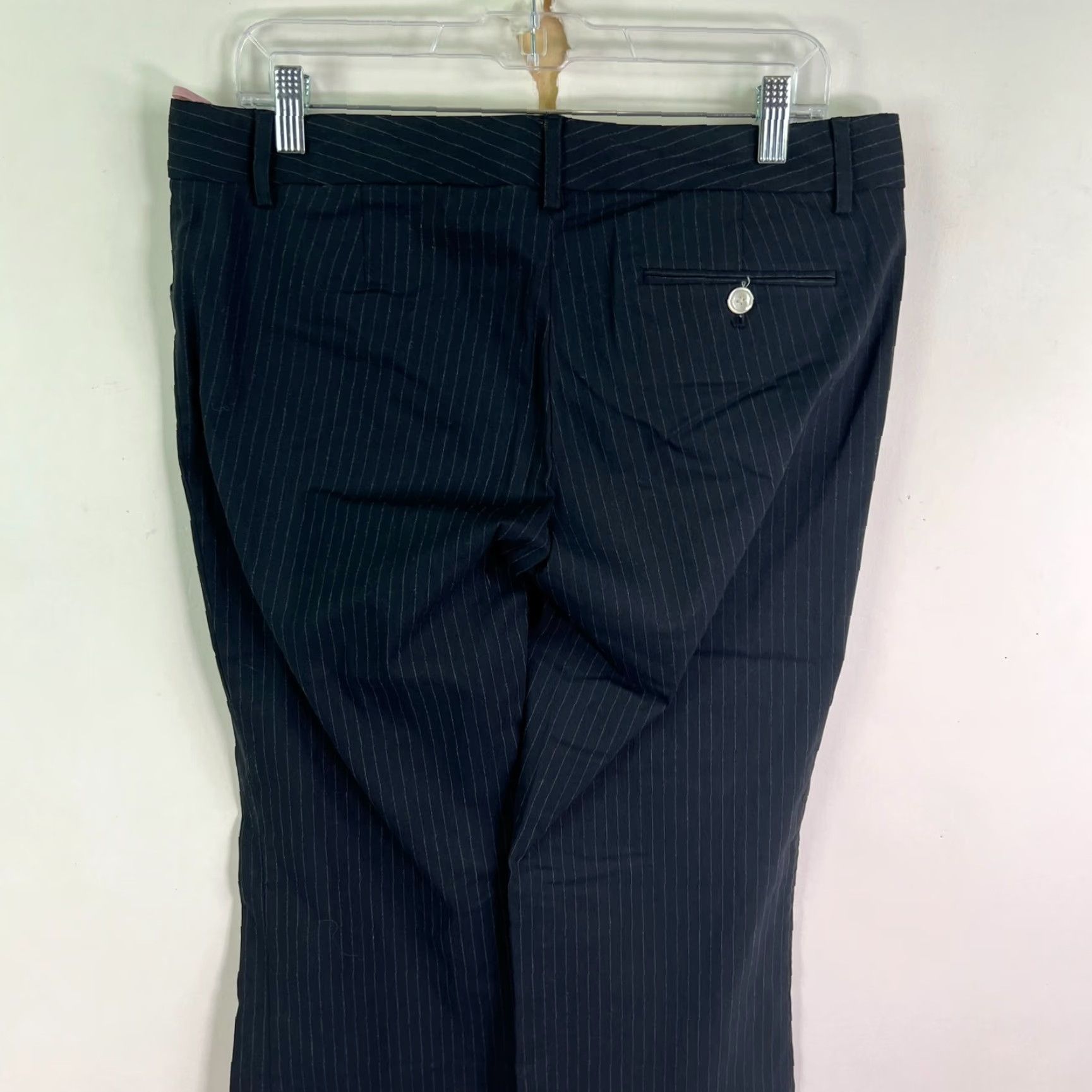 Vintage The Limited Drew Fit Wide Leg Striped Pocketed Pants Womens Size 10 Black 34x32 Preppy 90s Size 32" / US 10 / IT 46 - 5 Thumbnail