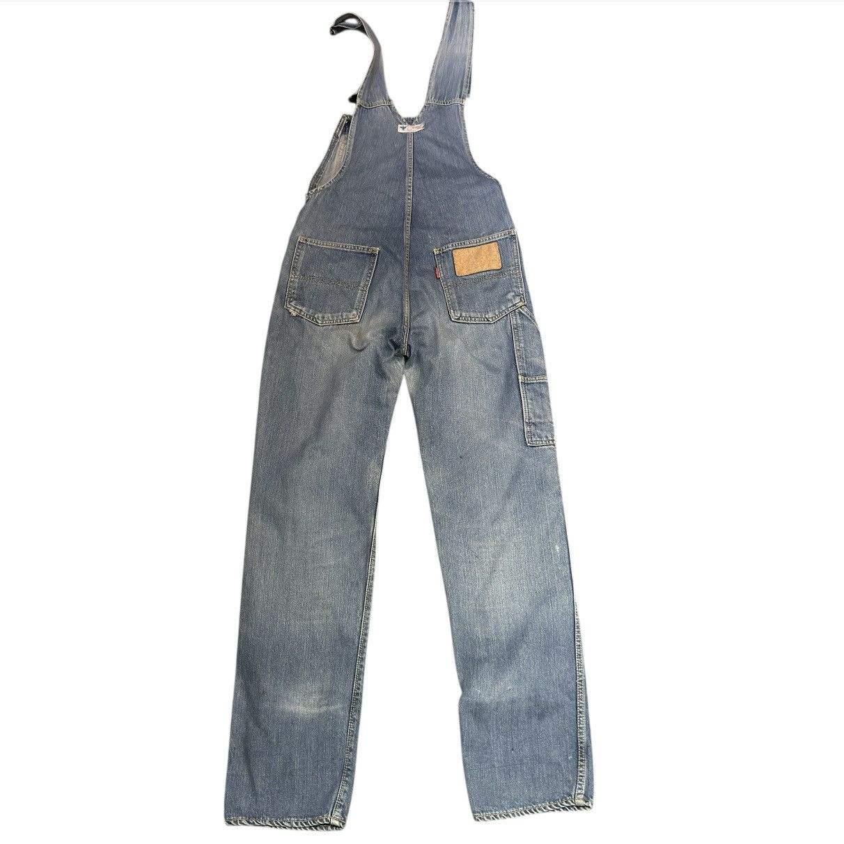 Japanese Brand Rare Vintage 70s Overall Houston Carpenter Washed Denim Size US 32 / EU 48 - 2 Thumbnail
