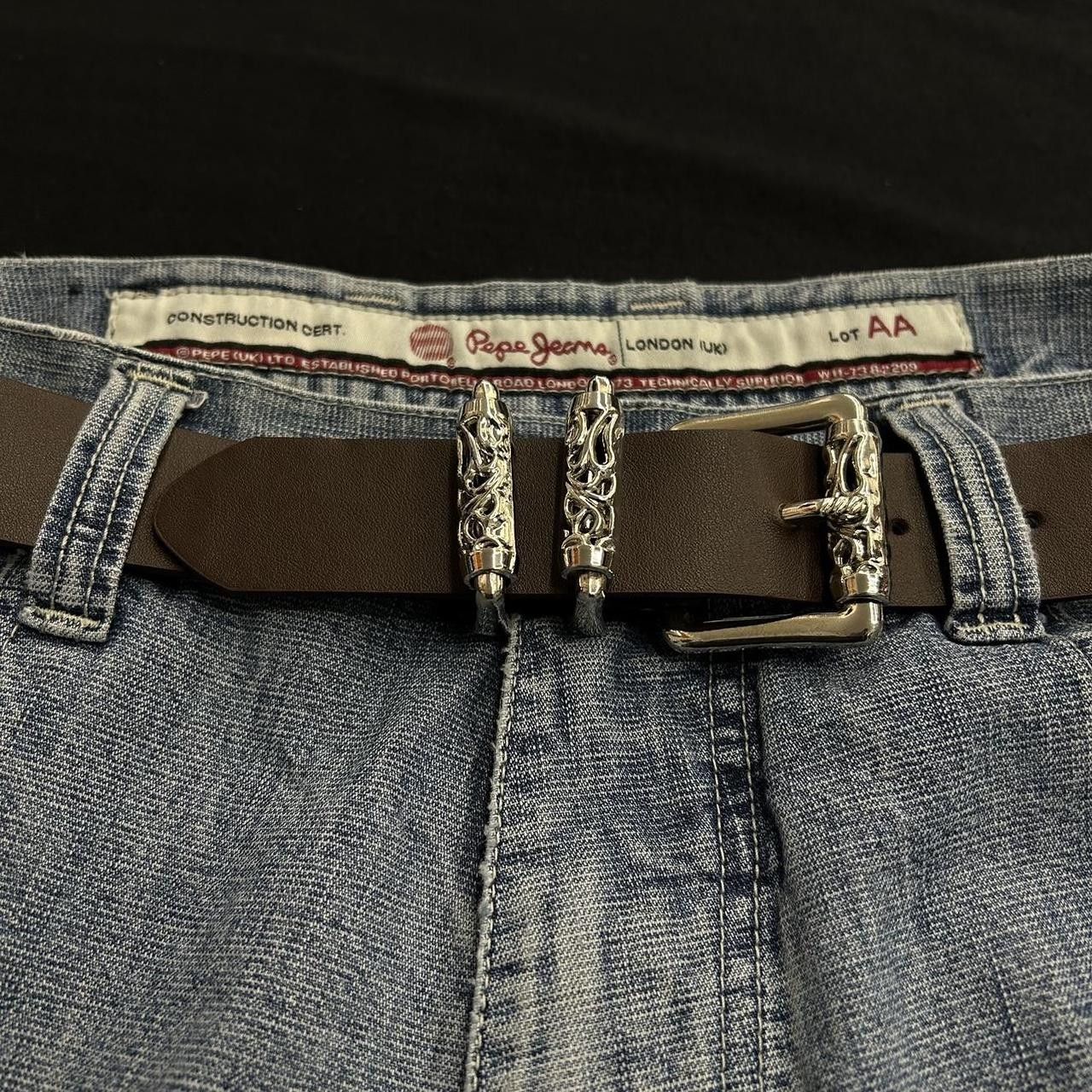 Japanese Brand × Vintage Y2K 2000s Style Silver Cross Hip Hop Skater Roller Belt Size 38 - 1 Thumbnail
