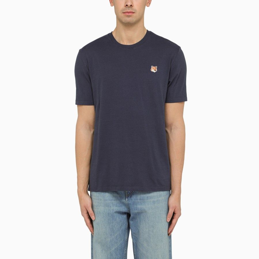 image of Maison Kitsune O1D2Blof0424 T-Shirts In Blue, Men's (Size Large)