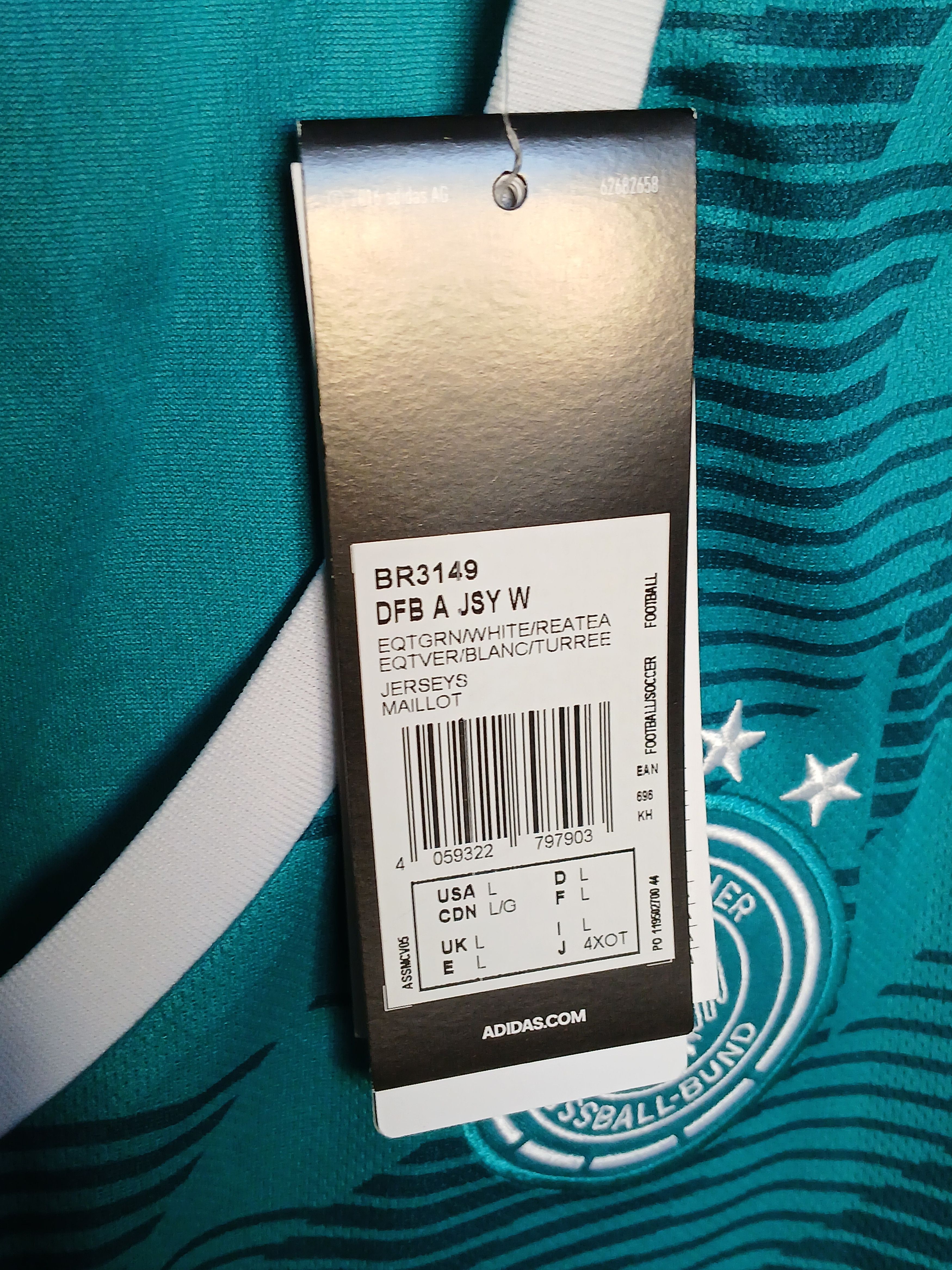 Adidas Germany National Team 18/19 Away Football Jersey T-Shirt Size L / US 10 / IT 46 - 10 Thumbnail