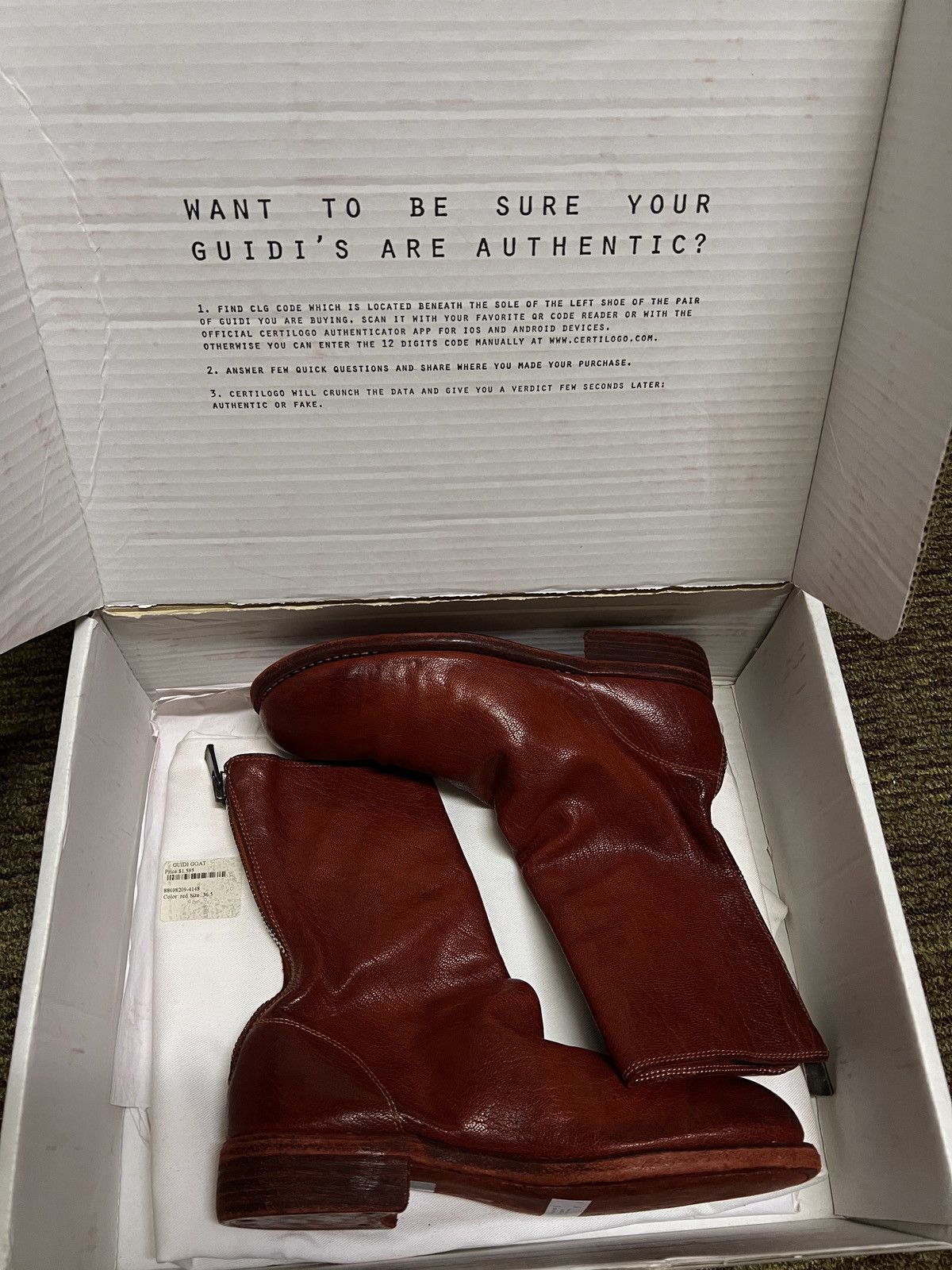 Guidi Guidi 988 Womens Backzips - Full Grain Goat Leather Size US 6.5 / IT 36.5 - 6 Thumbnail