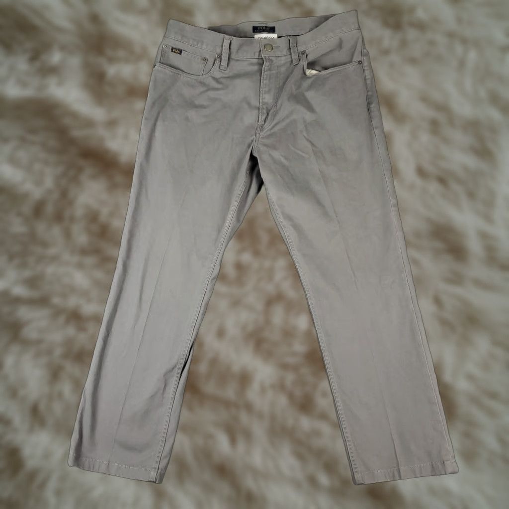 Polo Ralph Lauren Ralph Lauren Jeans Mens 34x28 Gray 5 Pocket Straight Leg Pants Shirt? wait Size US 34 / EU 50 - 1 Thumbnail