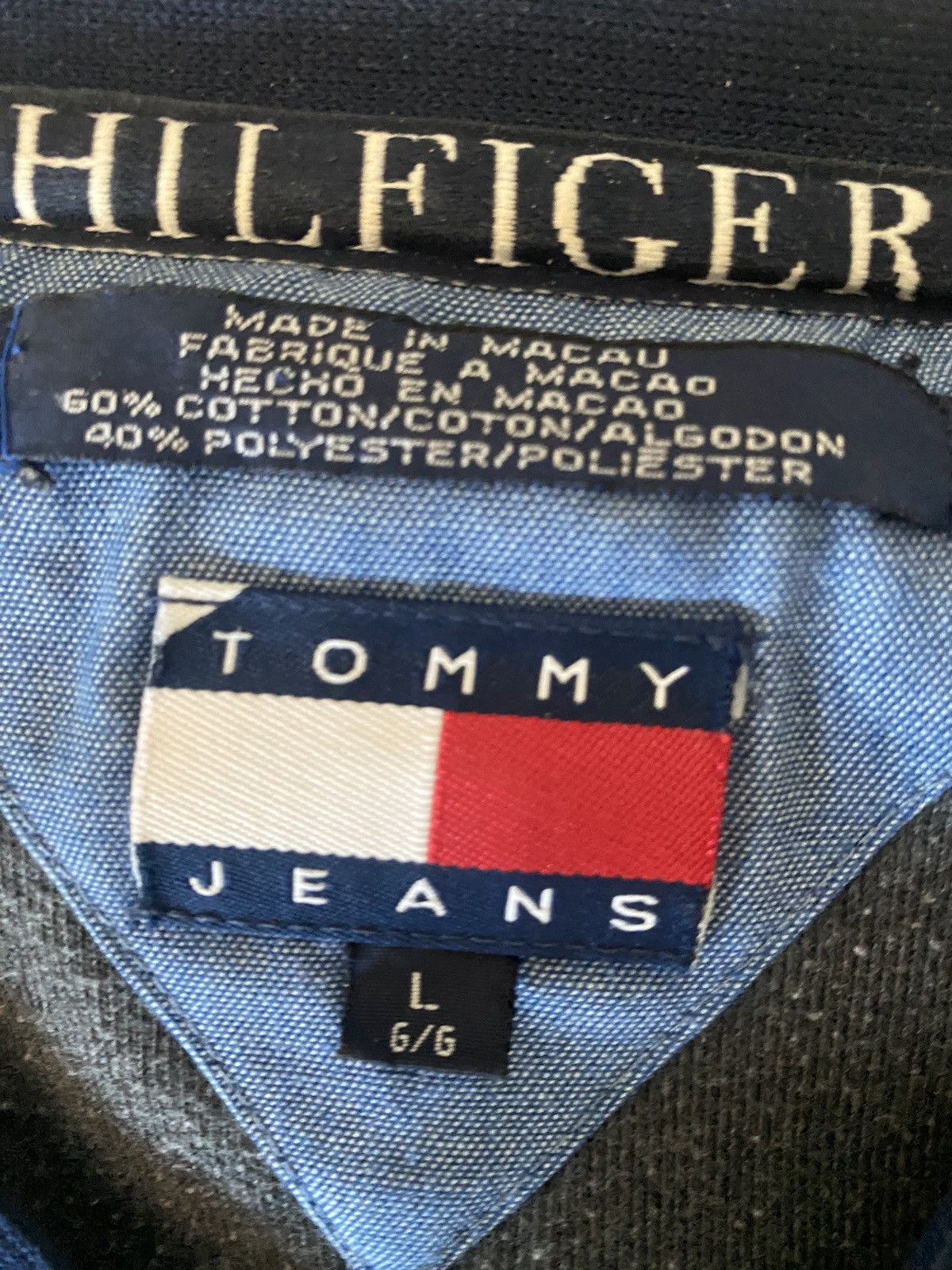 Tommy Jeans Vintage Tommy Jeans Sweater w/ sleeve design Size US L / EU 52-54 / 3 - 5 Thumbnail