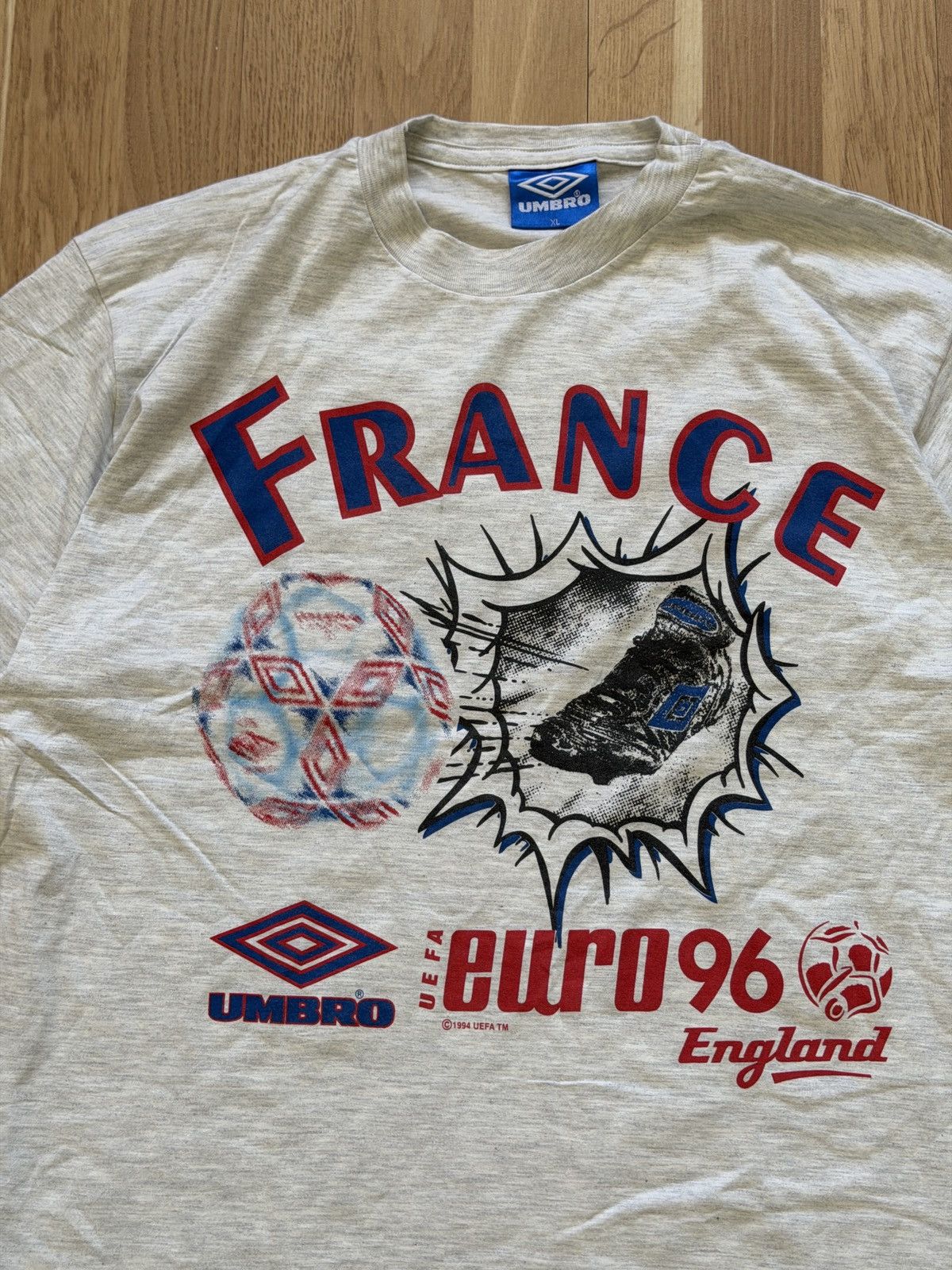 Umbro Vintage umbro t shirt 1996 france t shirt england champion Size US L / EU 52-54 / 3 - 4 Thumbnail