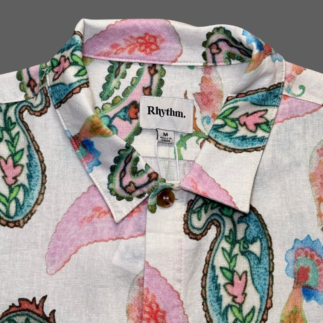 Rhythm Rhythm Brookly Paisley Natural SS Shirt Size M NWT Size US M / EU 48-50 / 2 - 3 Thumbnail