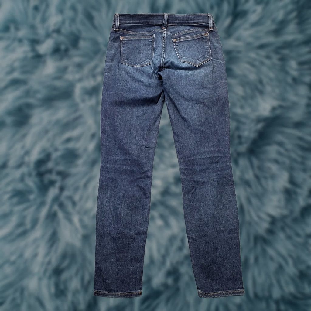 J.Crew J.Crew Toothpick Jeans Womens 27 Blue Denim Faded Whiskered Stretch Skinny Leg Jeans Size 27" / US 4 / IT 40 - 1 Thumbnail