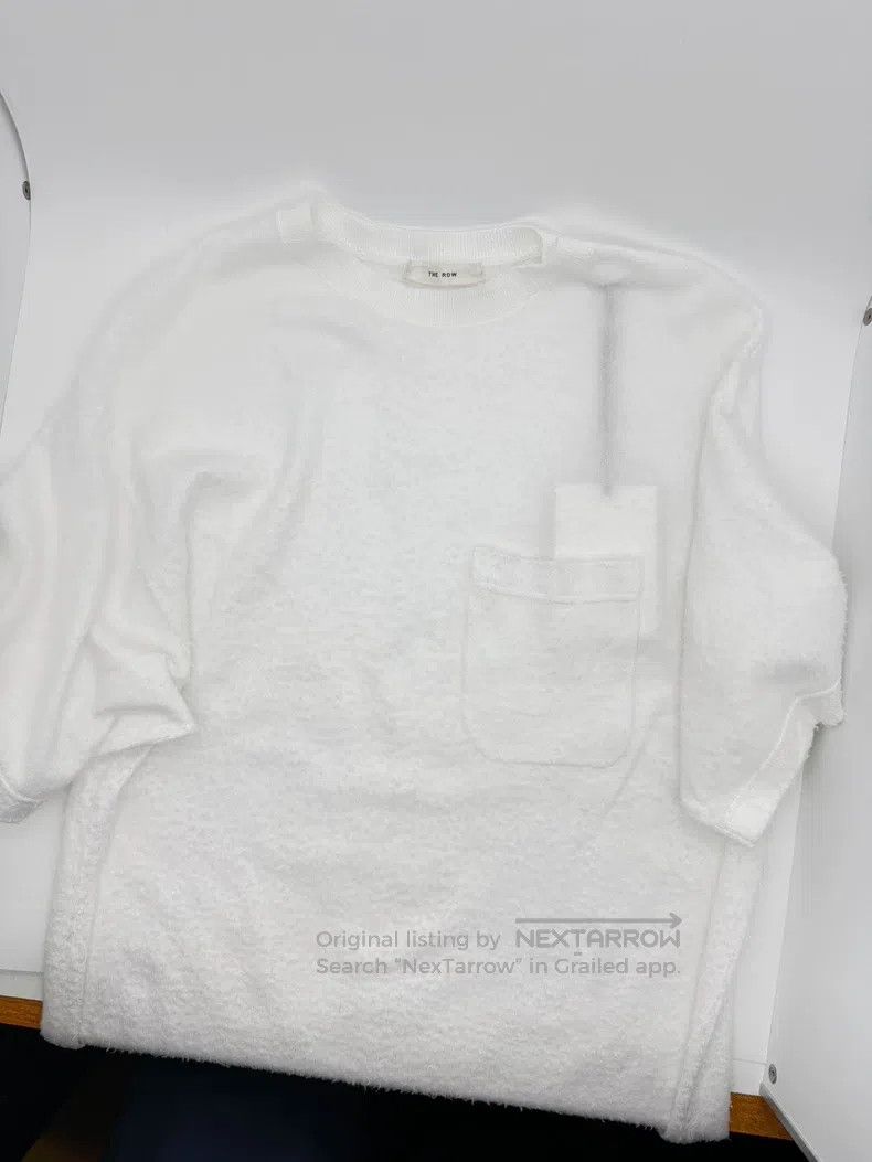 The Row The Row Pure White Loose Crew Neck Short Sleeve Tee Size XS / US 0-2 / IT 36-38 - 3 Thumbnail