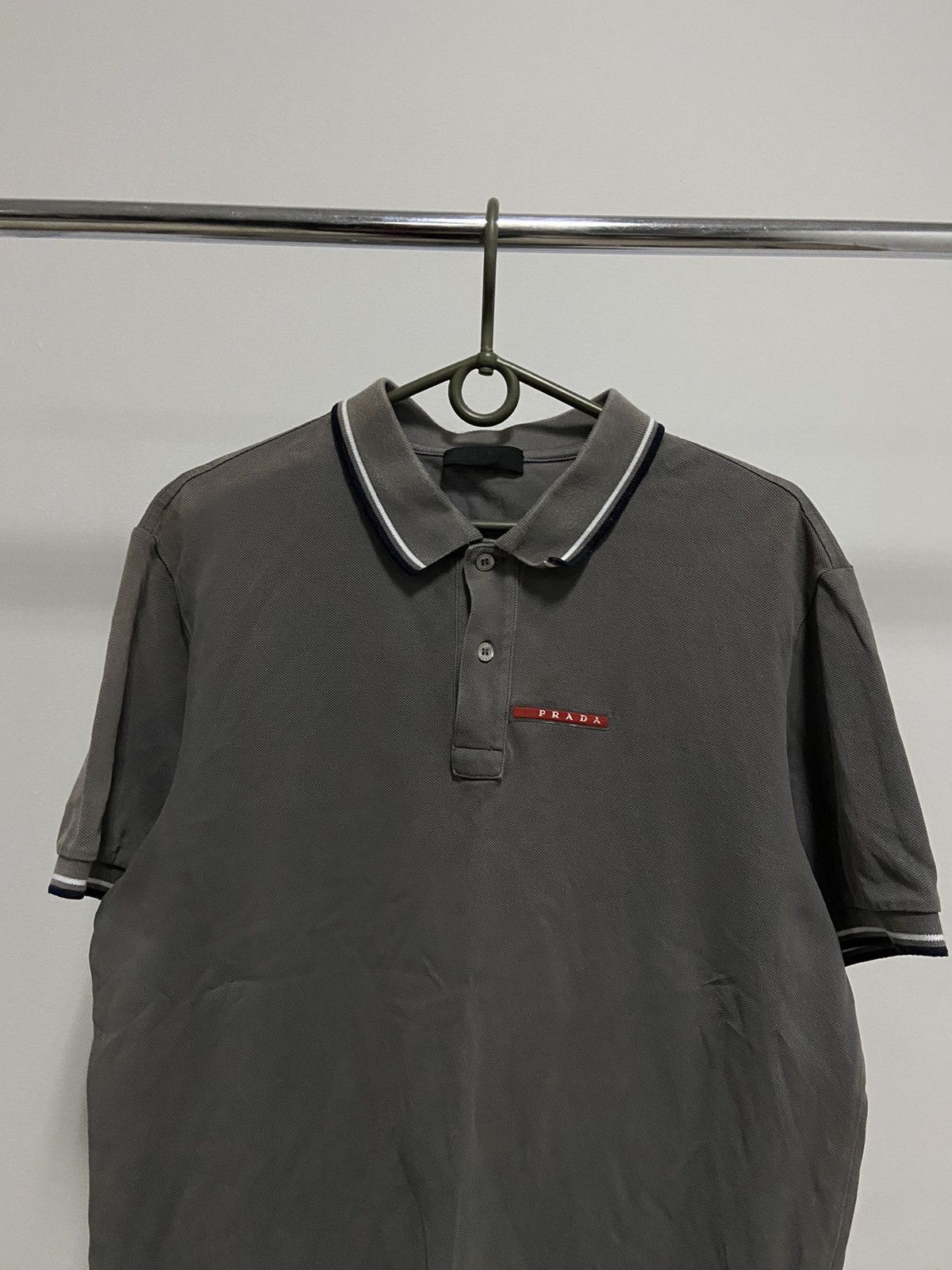 Prada × Vintage Prada polo T-shirt Vintage red tab logo luxury Size US XL / EU 56 / 4 - 2 Thumbnail