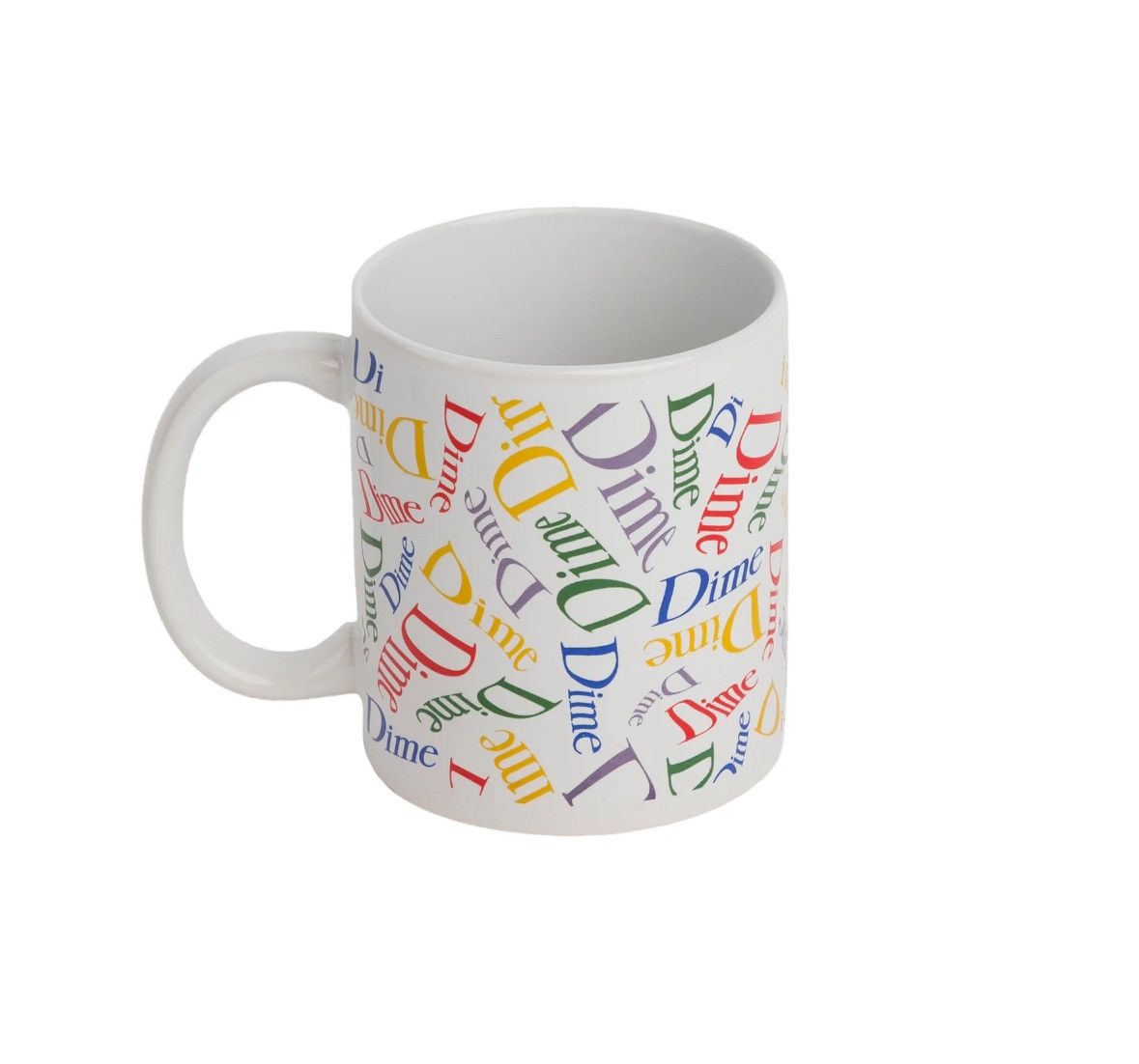 Dime Dime Skateboards Haha Repeat Logo Ceramic Mug in White/Multi Size ONE SIZE - 2 Thumbnail