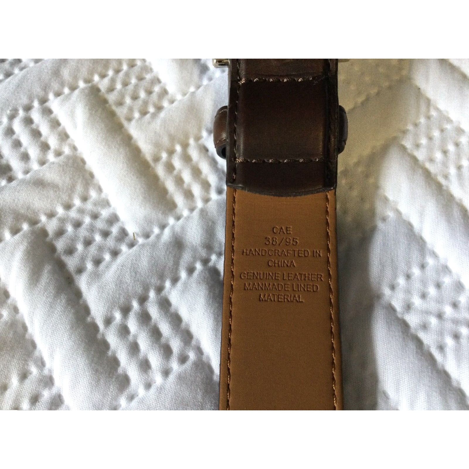 Vintage VINTAGE CAE Leather Dress Belt Size 38 Dark Brown Adjustable Classic Mens Size 38 - 3 Thumbnail