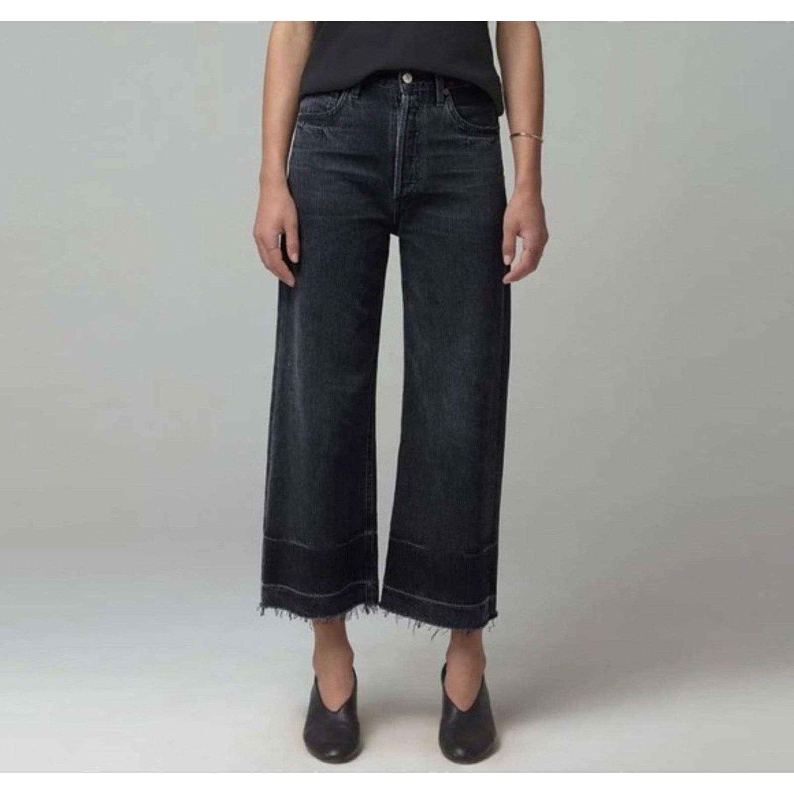 Citizens Of Humanity Citizens of Humanity Sacha Jeans High Wide Button Fly Crop Size 27" / US 4 / IT 40 - 2 Thumbnail