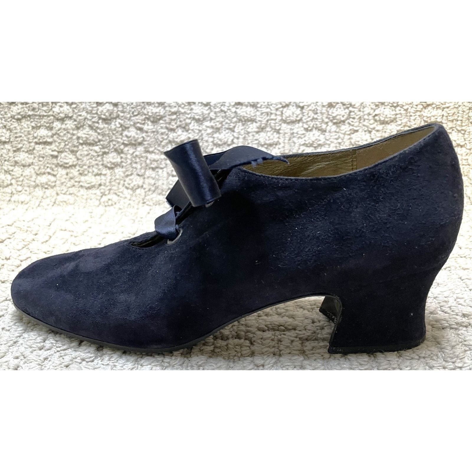 Yves Saint Laurent Yves Saint Lauren Shoes 9M Navy Blue Lace Up Victorian Look Size US 9 / IT 39 - 4 Thumbnail