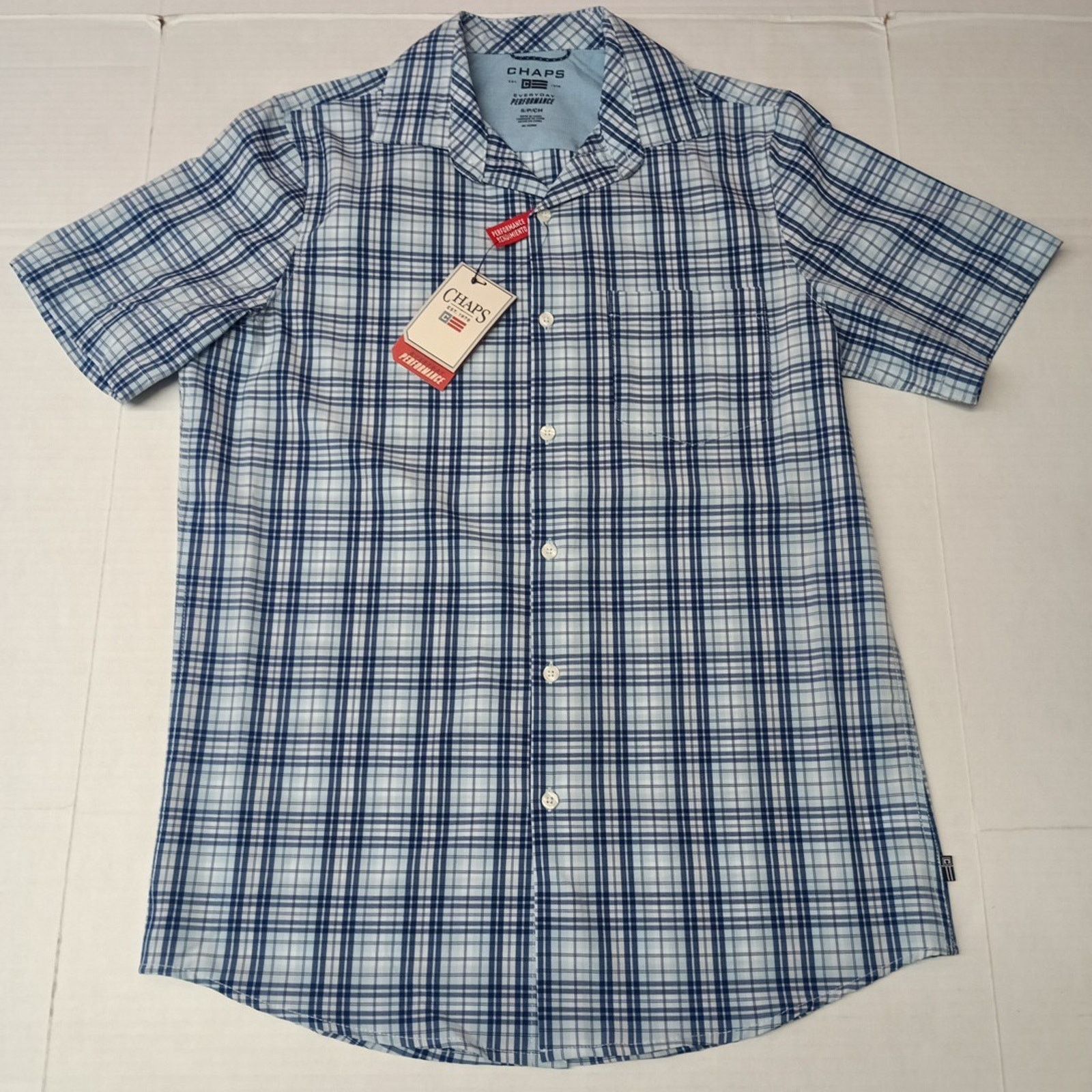 Chaps Chaps Woven Shirt Men's Size S Sky Blue Stretch UPF 50 Size US S / EU 44-46 / 1 - 1 Thumbnail