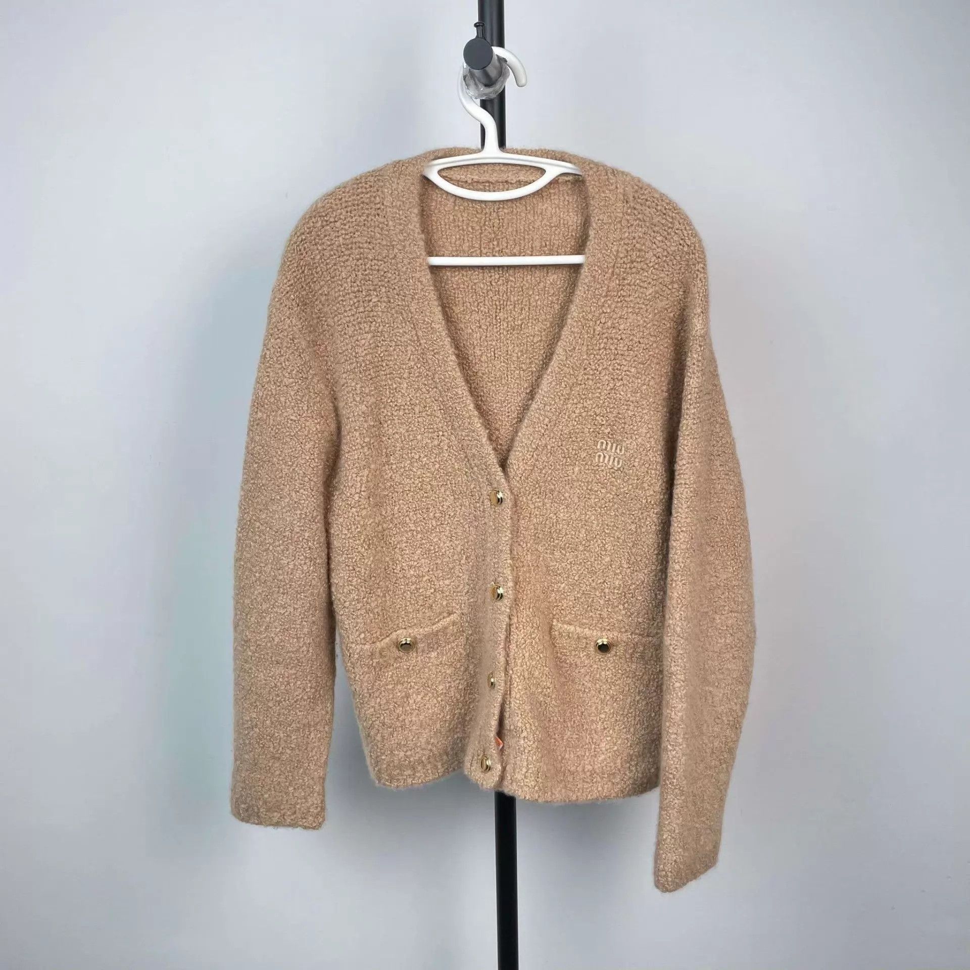 Miu Miu MIU MIU knit teddy cardigan 95 new EU40 Size S / US 4 / IT 40 - 1 Thumbnail