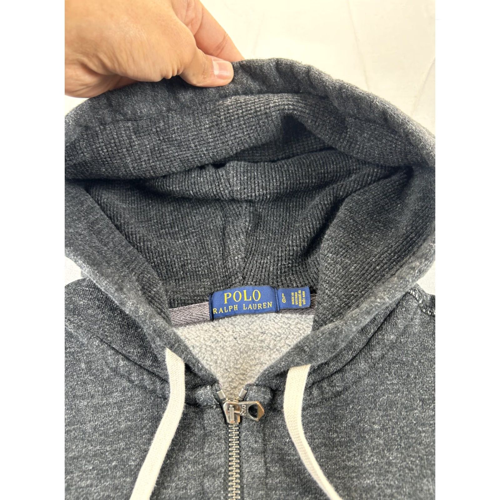 Polo Ralph Lauren Polo Ralph Lauren Hoodie Mens Large Gray Zip Heathered Lined Fleece Sweatshirt Size US L / EU 52-54 / 3 - 4 Thumbnail