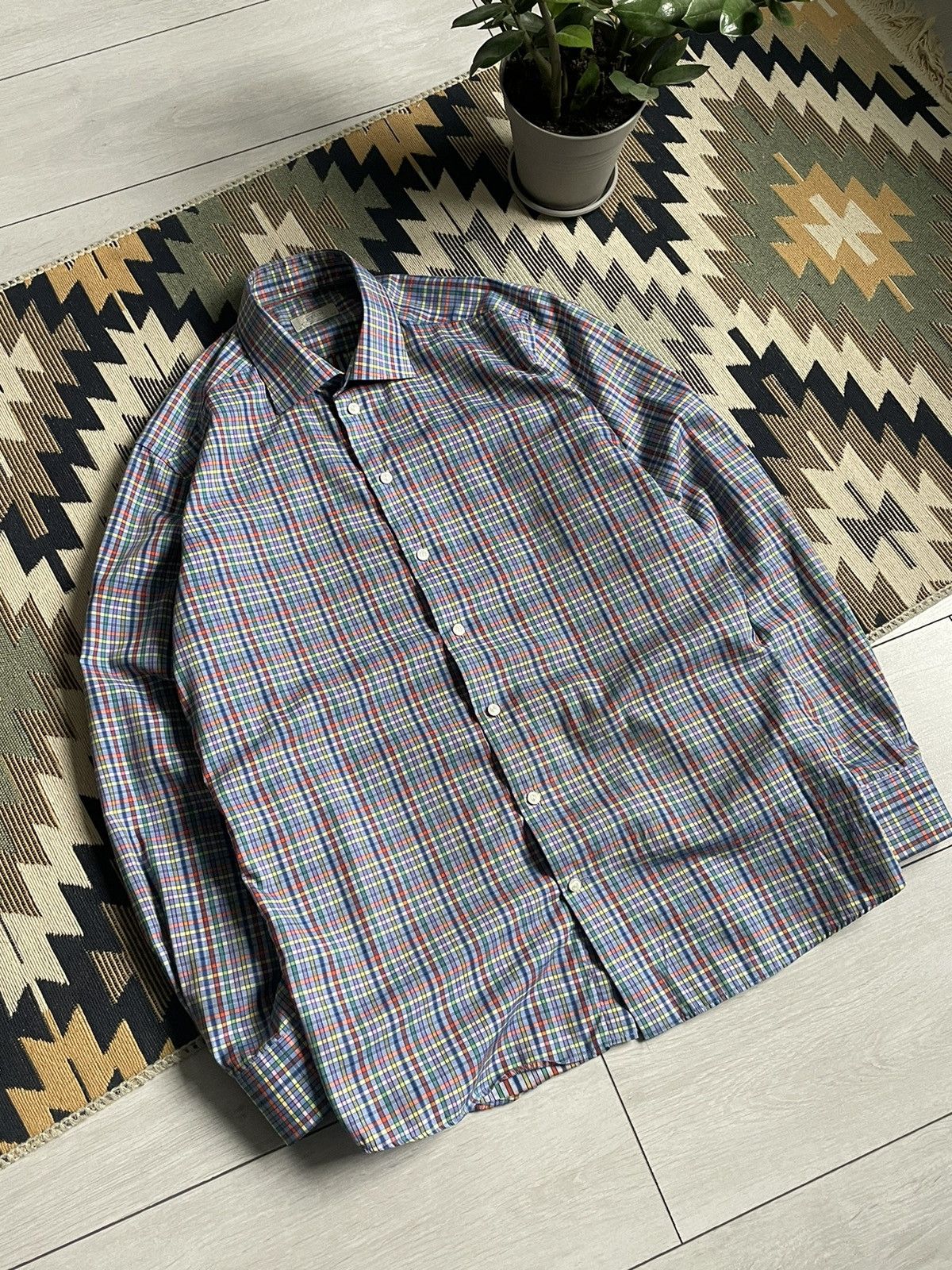 Eton Eton Multicolor Contemporary Button Up Shirt Size US L / EU 52-54 / 3 - 2 Thumbnail
