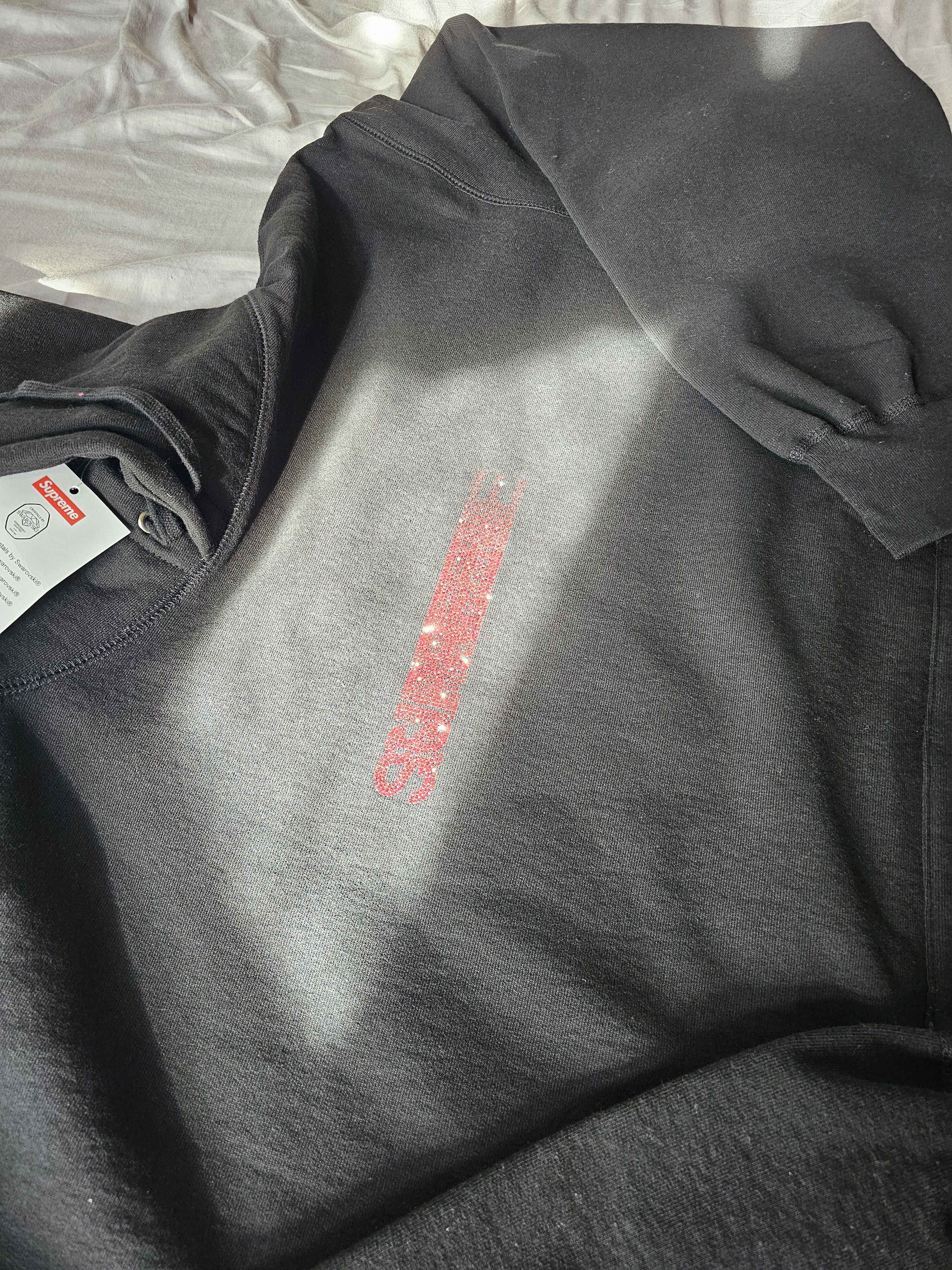 Supreme × Swarovski Supreme Swarovski Motion Logo Hooded Sweatshirt Size US XL / EU 56 / 4 - 4 Thumbnail