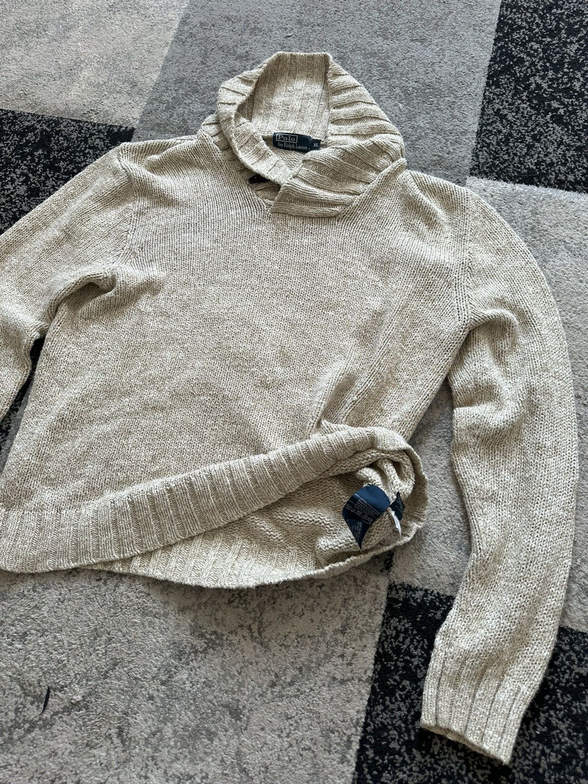 Polo Ralph Lauren Polo Ralph Lauren Vintage Hand Knit Cable Knit Turtleneck Size US XL / EU 56 / 4 - 8 Thumbnail