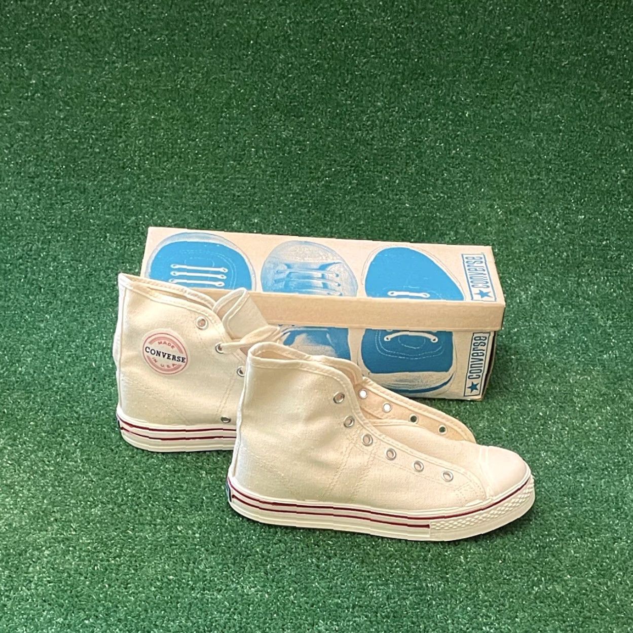 Converse VINTAGE Converse Made In USA High Fast Break Canvas Rare Old Stock Size 3.5 Men Sneakers Basketball 60s 70s 80s Chuck Taylor Dr J Size US 5 / EU 37 - 2 Thumbnail