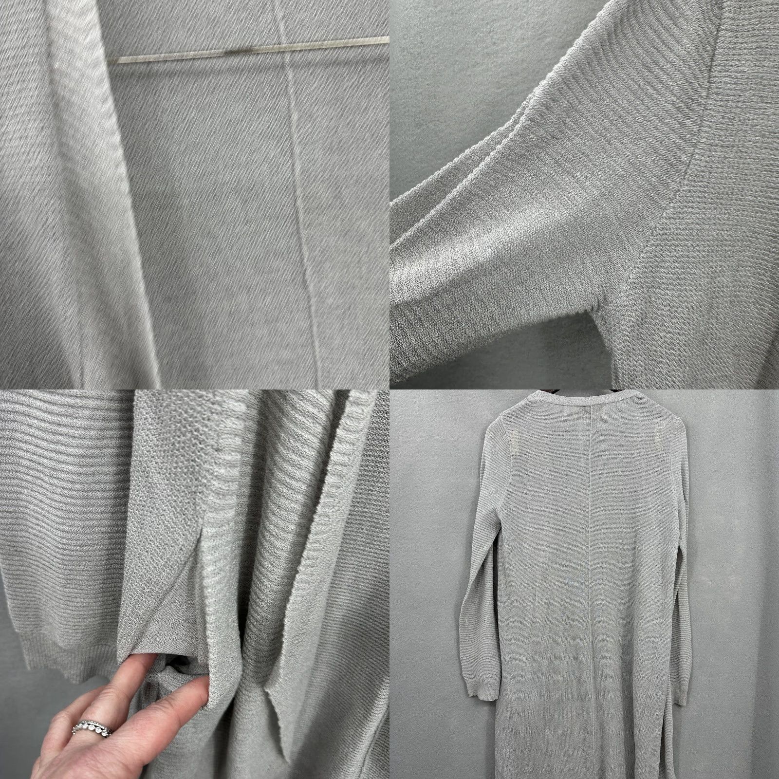 Vintage Kerisma Cardigan Sweater Women Small Knit Gray Open Quiet Luxury Minimalist Size S / US 4 / IT 40 - 8 Thumbnail