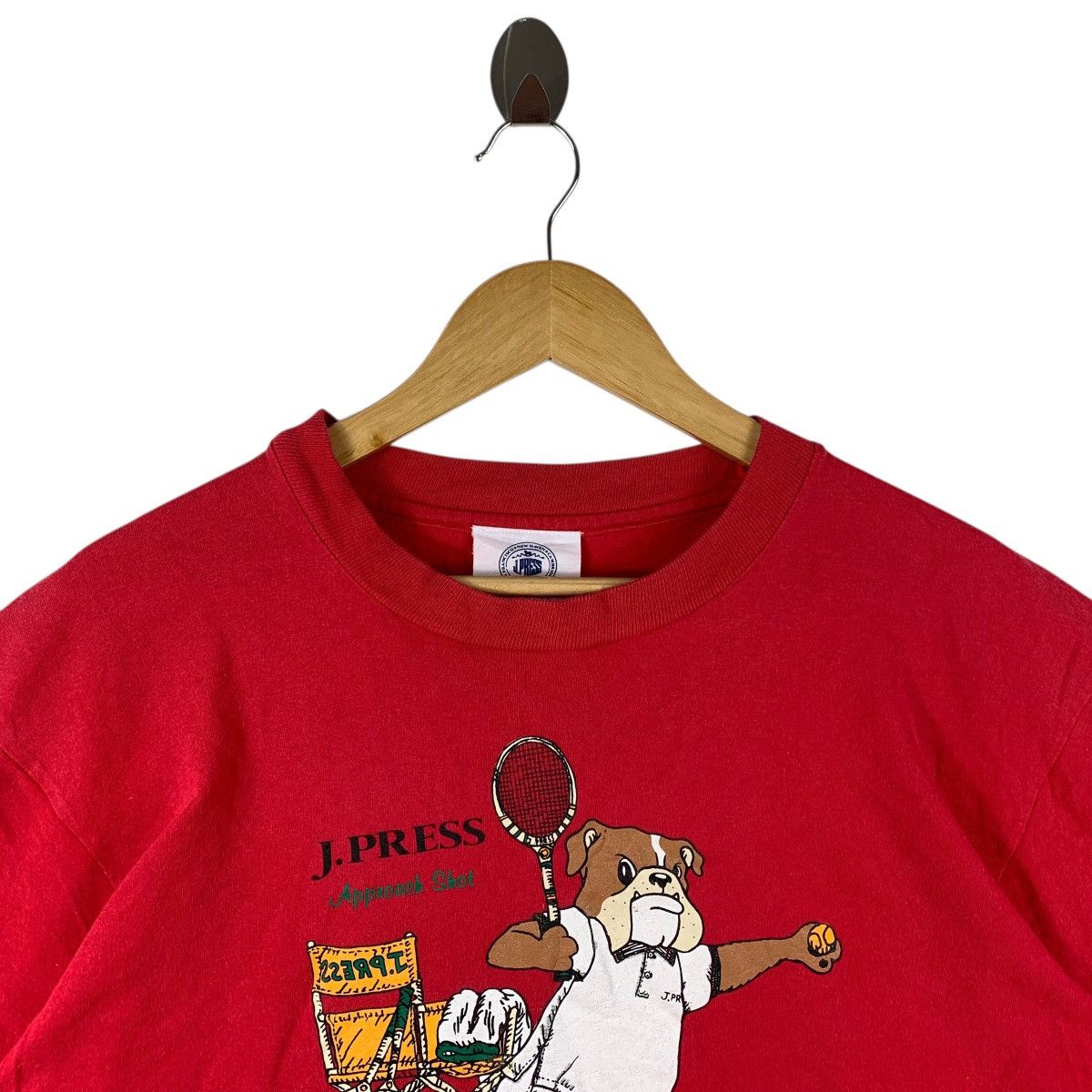 Other Vintage J. Press Tennis Bulldog Graphic Tee Size US L / EU 52-54 / 3 - 2 Thumbnail