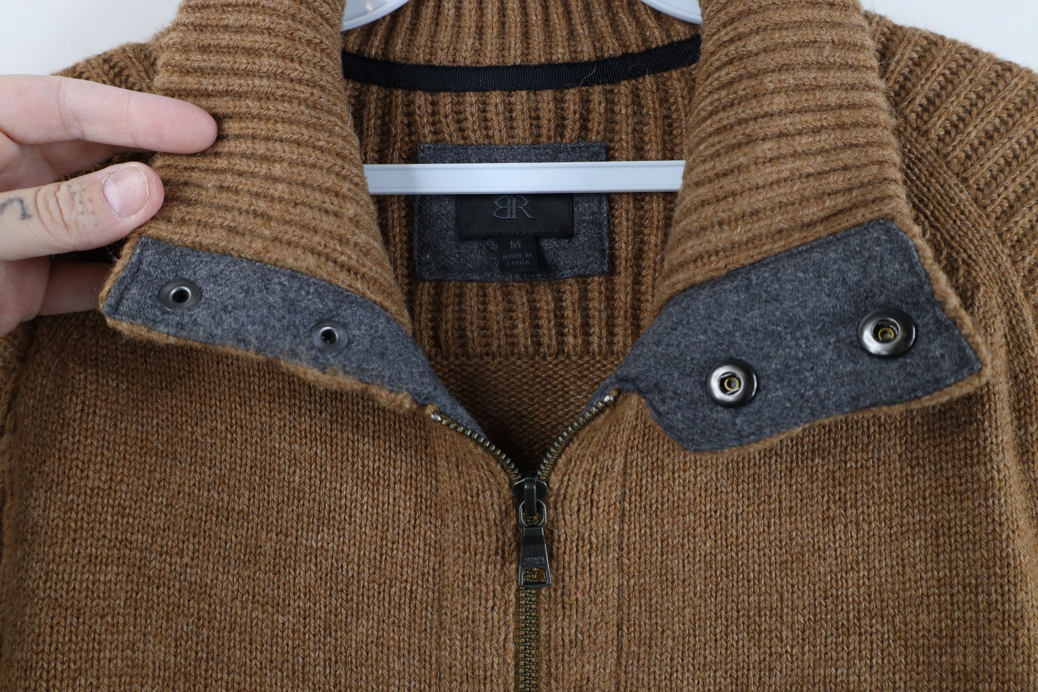 Banana Republic Banana Republic Heavyweight Ribbed Knit Full Zip Sweater Size US M / EU 48-50 / 2 - 4 Thumbnail