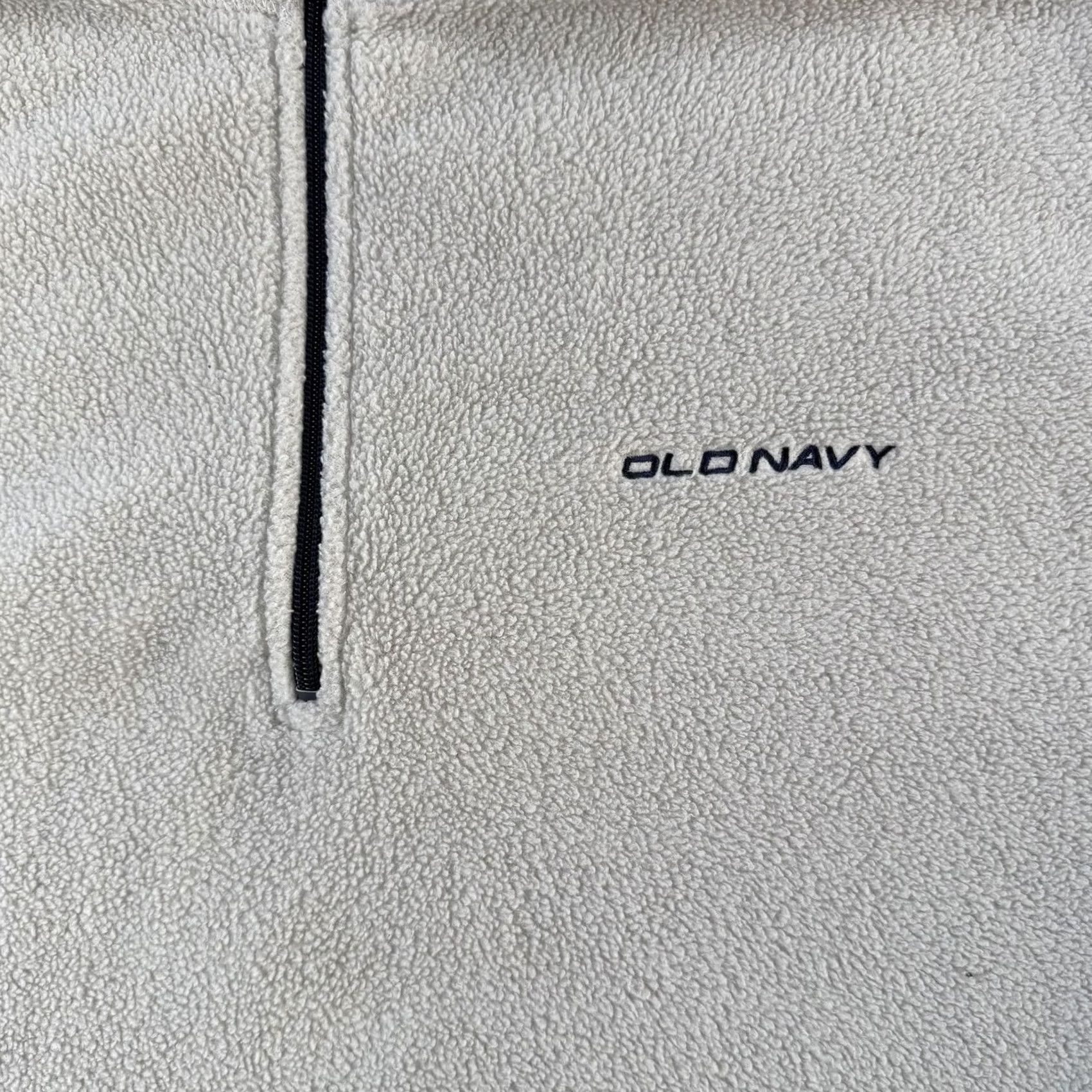 Old Navy Old Navy Mens XL Beige 1/4 Zip Mock Neck Fleece Pullover Casual Sweater Size US XL / EU 56 / 4 - 2 Thumbnail