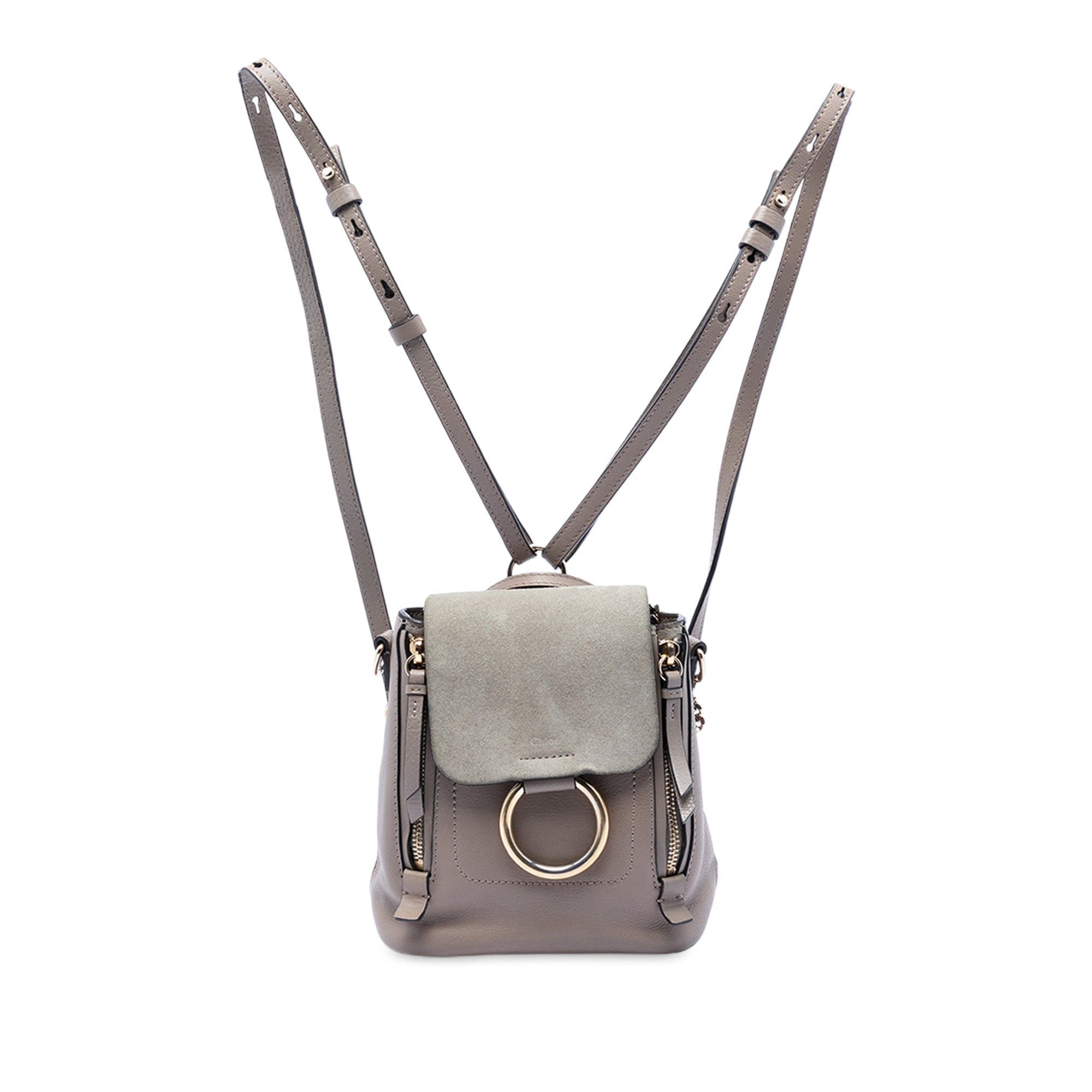 Mini Calfskin and Suede Faye Backpack