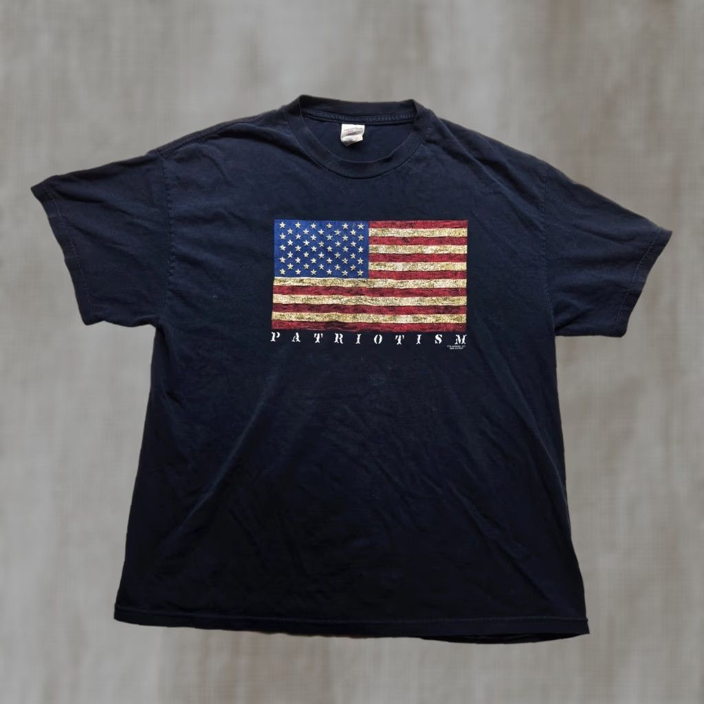 Vintage America USA Patriotic T-Shirt Short Sleeve Blue Men XL Shirt 4th July Vintage? No Size US XL / EU 56 / 4 - 1 Thumbnail