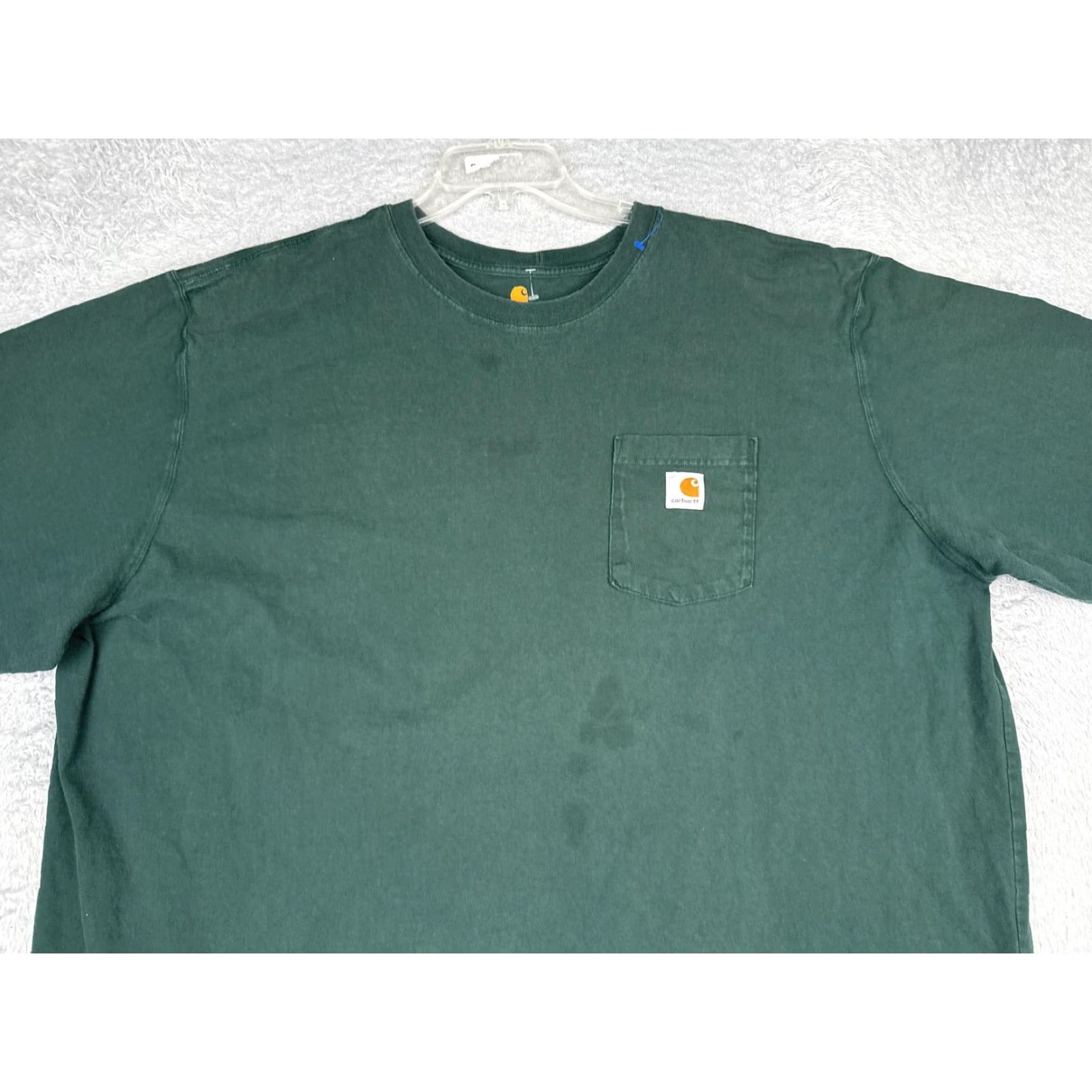 Carhartt Carhartt Shirt Mens 4XL Green Crew Neck Short Sleeve Pocket Tagless K87 Workwear Size US XXL / EU 58 / 5 - 4 Thumbnail