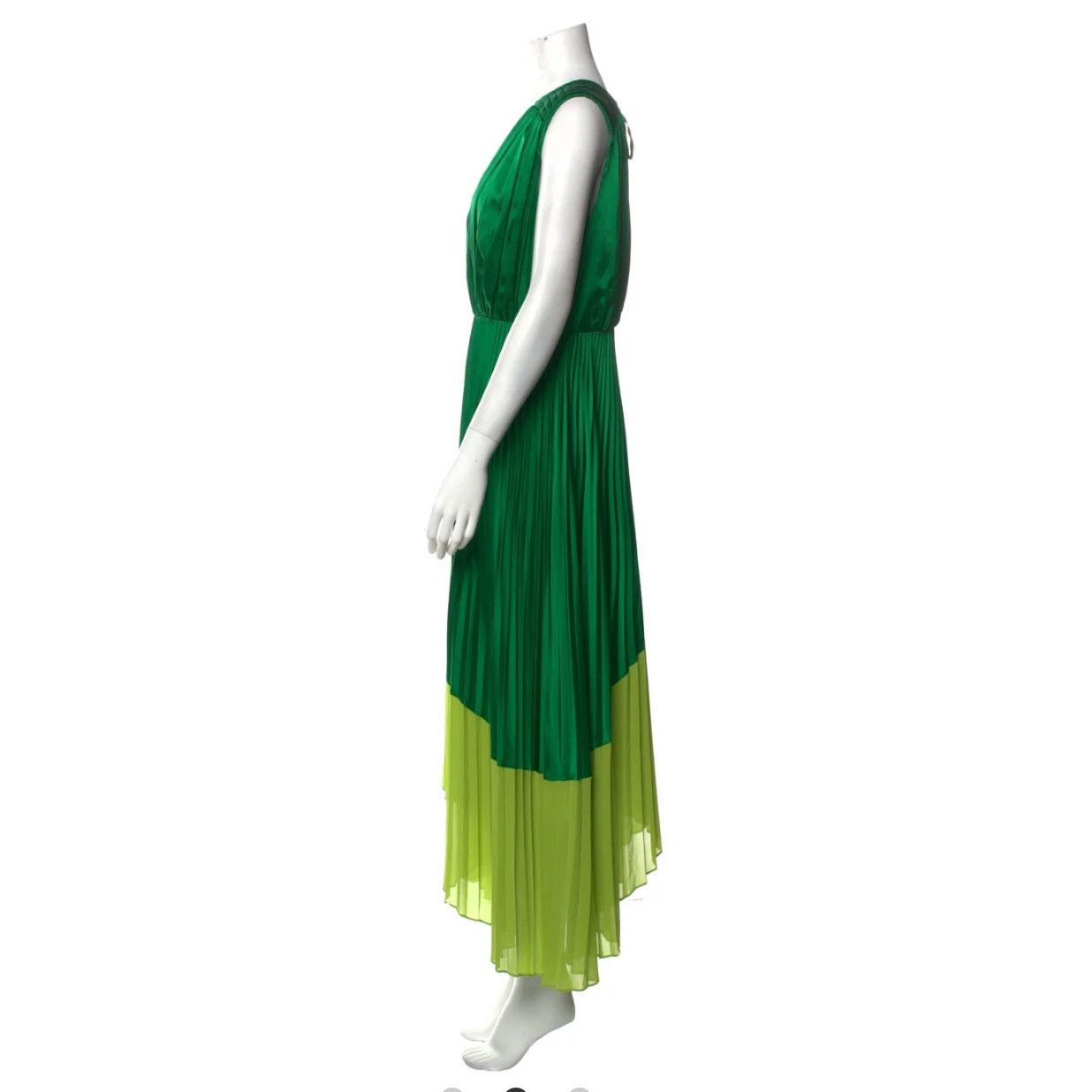 Amur AMUR Amelia V-Neck Green Long Dress sz 10 Size L / US 10 / IT 46 - 4 Thumbnail