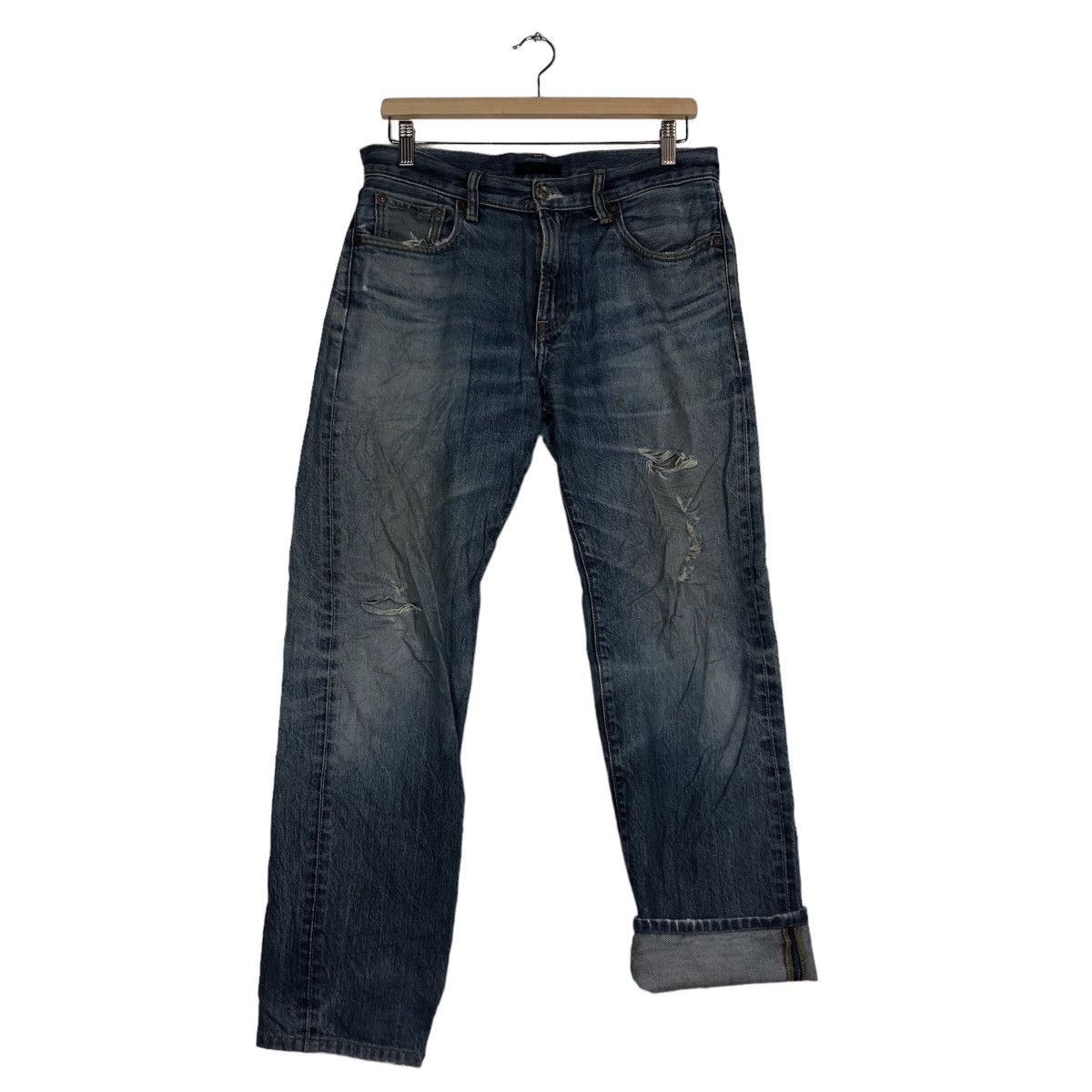 Japanese Brand 🔥RARE DISTRESSED DENIM UNIQLO JEANS JAPAN ISSEY MIYAKE Size US 29 - 10 Thumbnail