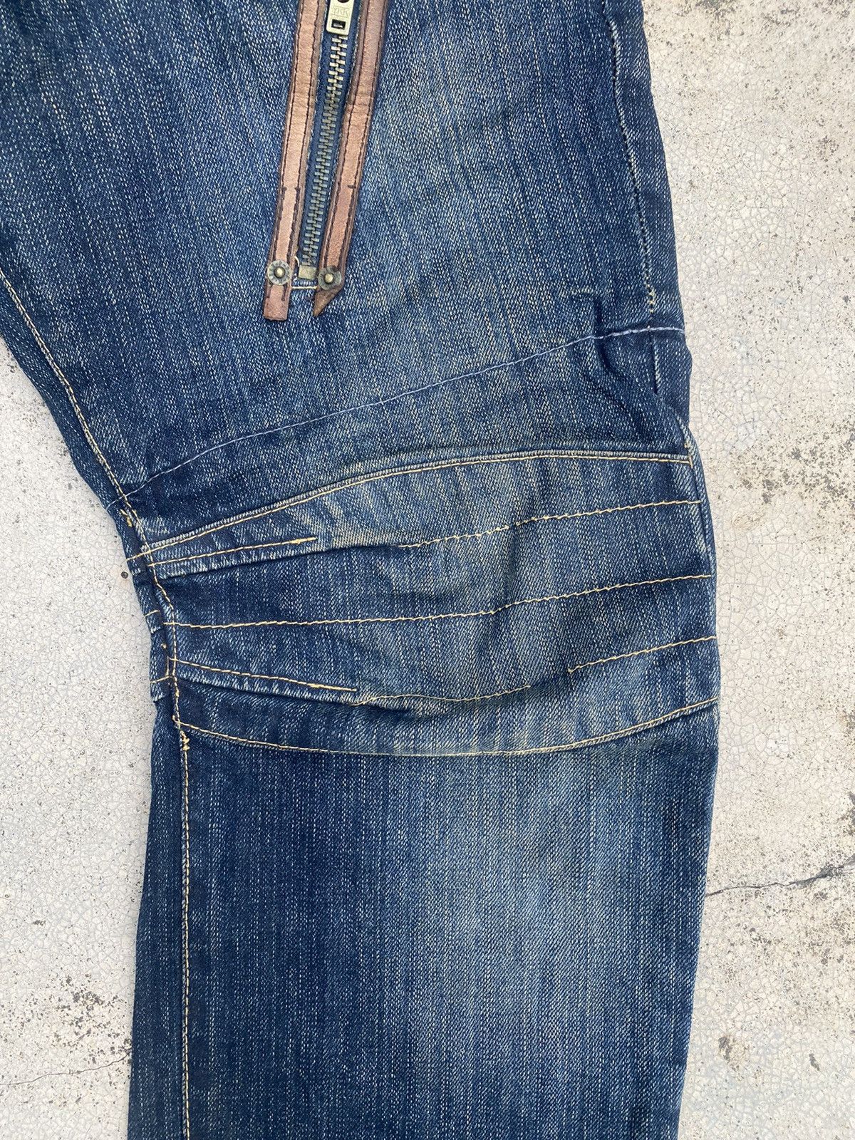 If Six Was Nine × Japanese Brand × PPFM PPFM Double Waist Zipper Clawmark Denim Jeans Size US 31 - 7 Thumbnail
