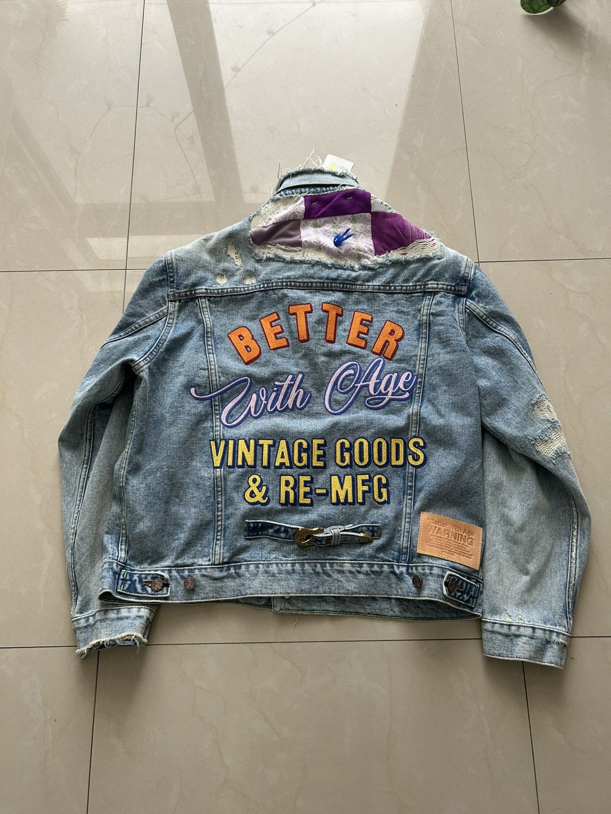 Better With Age Better With Age Patchwork Denim Jacket Size US XL / EU 56 / 4 - 6 Thumbnail