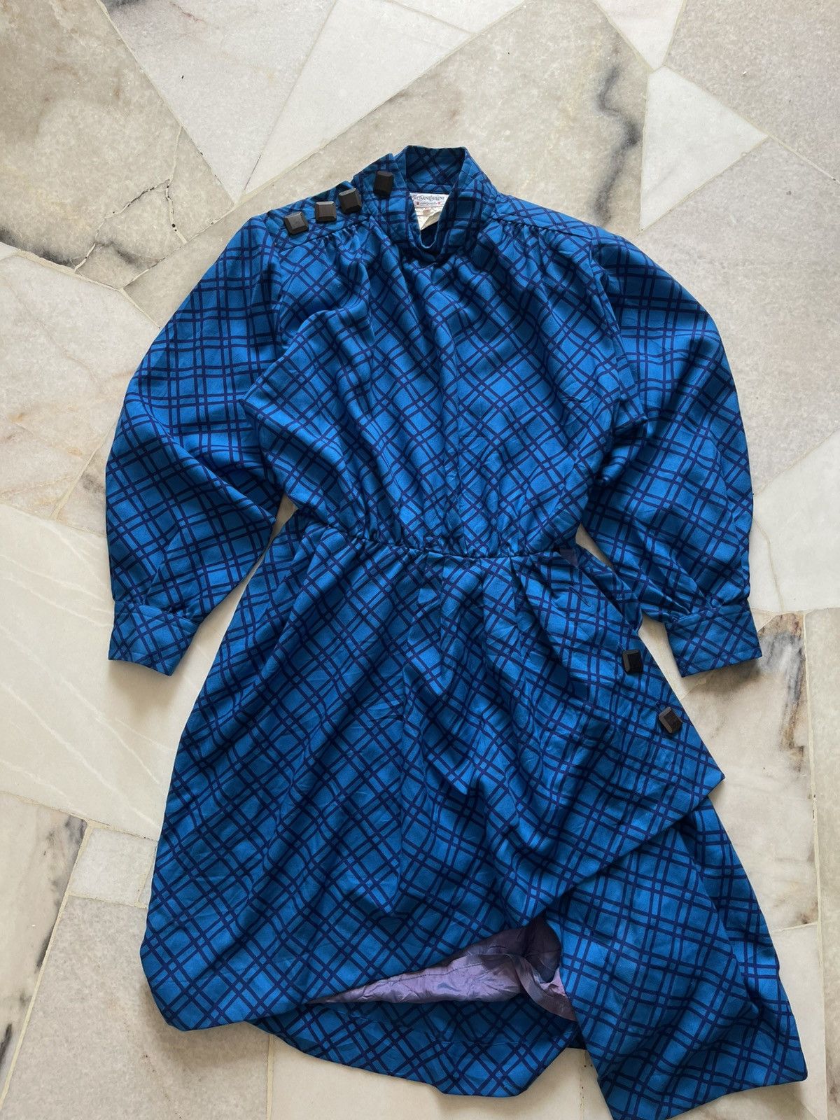 Yves Saint Laurent 80s Yves Saint Laurent Rive Gauche Dress Size M / US 6-8 / IT 42-44 - 2 Thumbnail