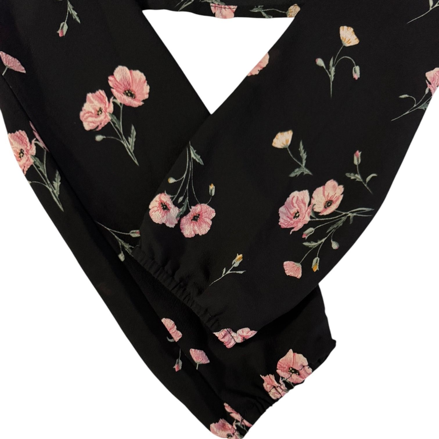 Divided Divided Mini Dress Black with Pink Floral Print Size 4 Size S / US 4 / IT 40 - 3 Thumbnail