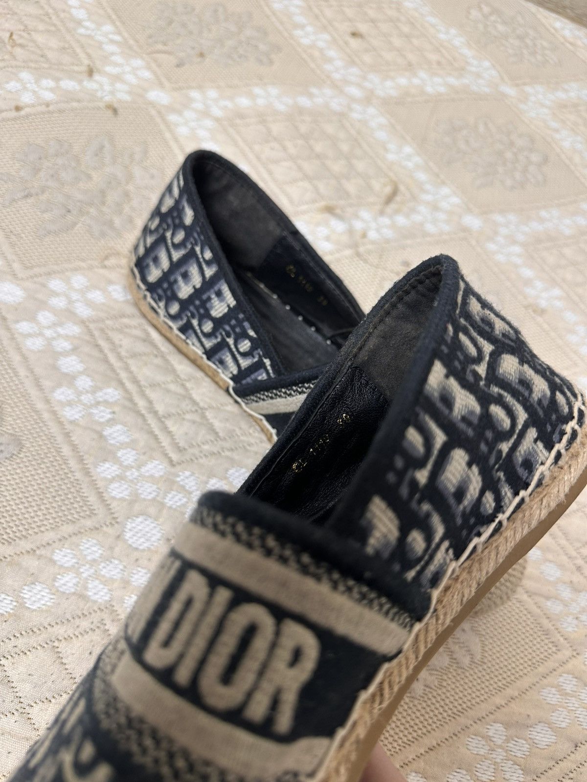Dior 🔥 Dior Granville Oblique CD Logo Embroidered Espadrille Rare Size US 9 / IT 39 - 6 Thumbnail