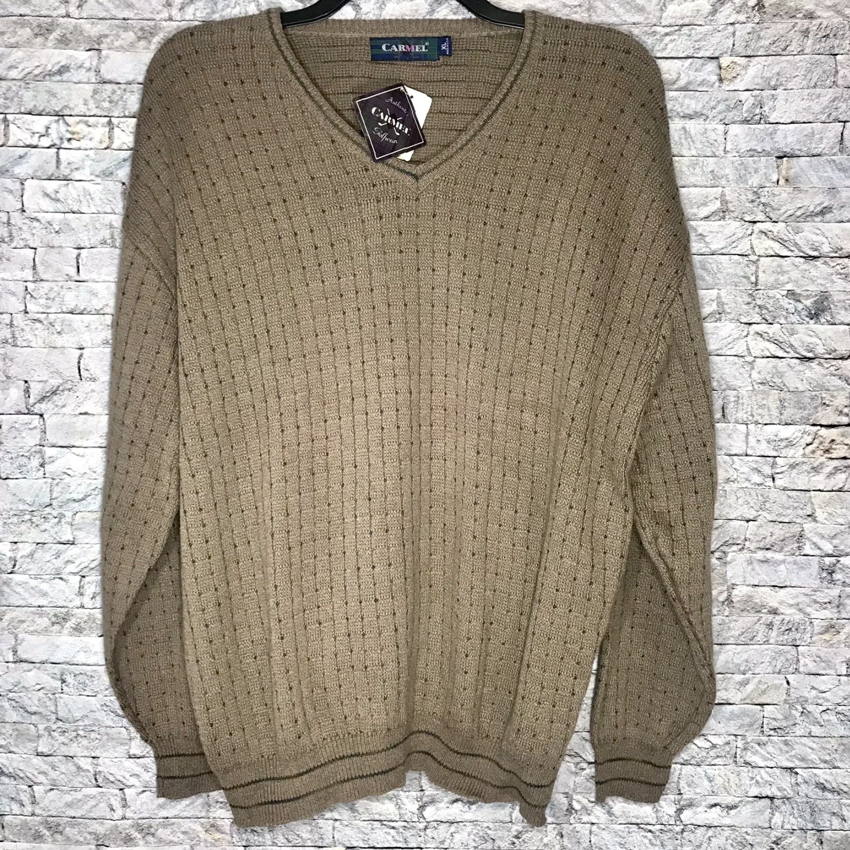 Vintage VINTAGE Carmel Golf Pullover Crewneck Sweater Brown 90s XL Men’s Classic Knit Size US XL / EU 56 / 4 - 2 Thumbnail