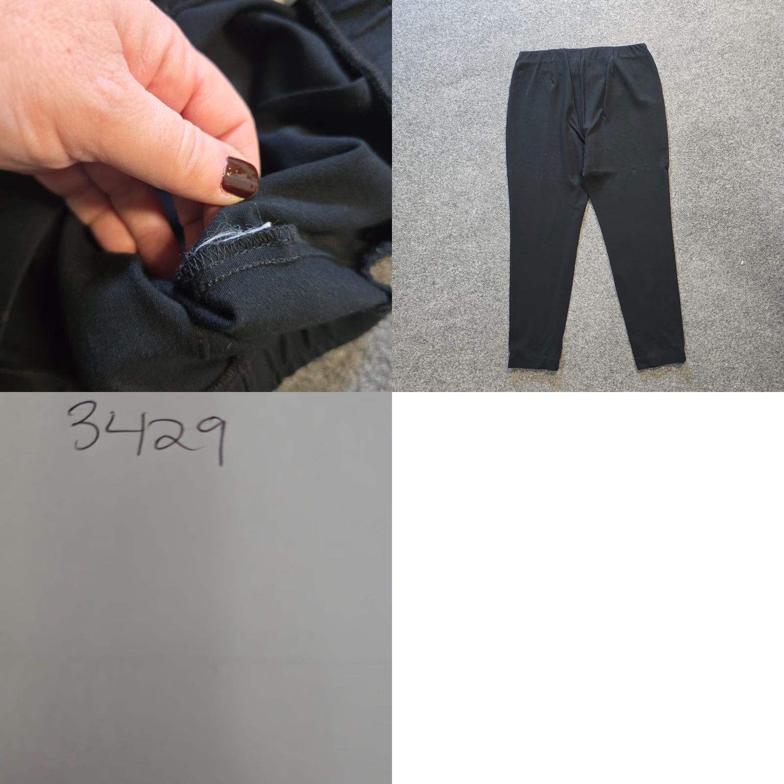 J. Jill J Jill Pants Women Medium Black Ponte Slim Leg Cropped Stretch Pull On Capsule Size 27" / US 4 / IT 40 - 8 Thumbnail