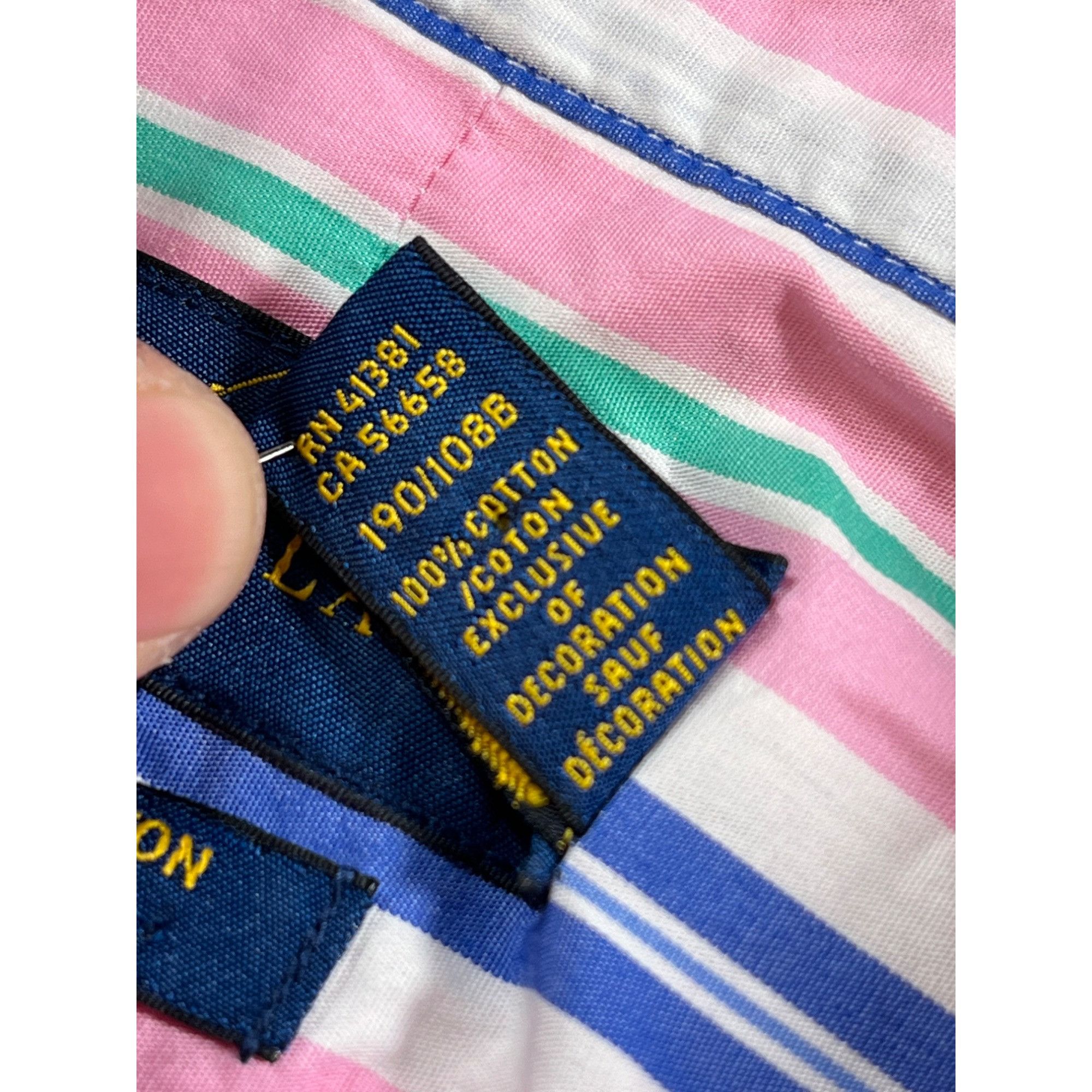 Ralph Lauren Ralph Lauren SKU 7541 Multicolor Striped Dress Shirt Size XX Size US XXL / EU 58 / 5 - 11 Thumbnail