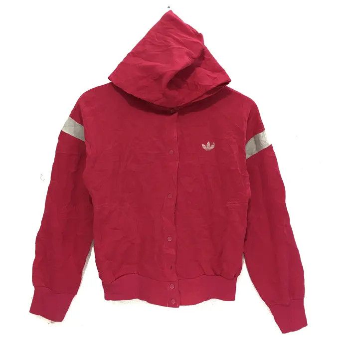 Adidas Vintage 80' ADIDAS ORIGINALS Trefoil Logo Hoodie Made In USA Size M / US 6-8 / IT 42-44 - 1 Thumbnail