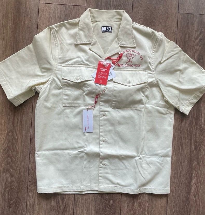 Vintage Diesel Spring Summer Cargo Print Short Sleeve Shirt-yf Size US L / EU 52-54 / 3 - 1 Thumbnail