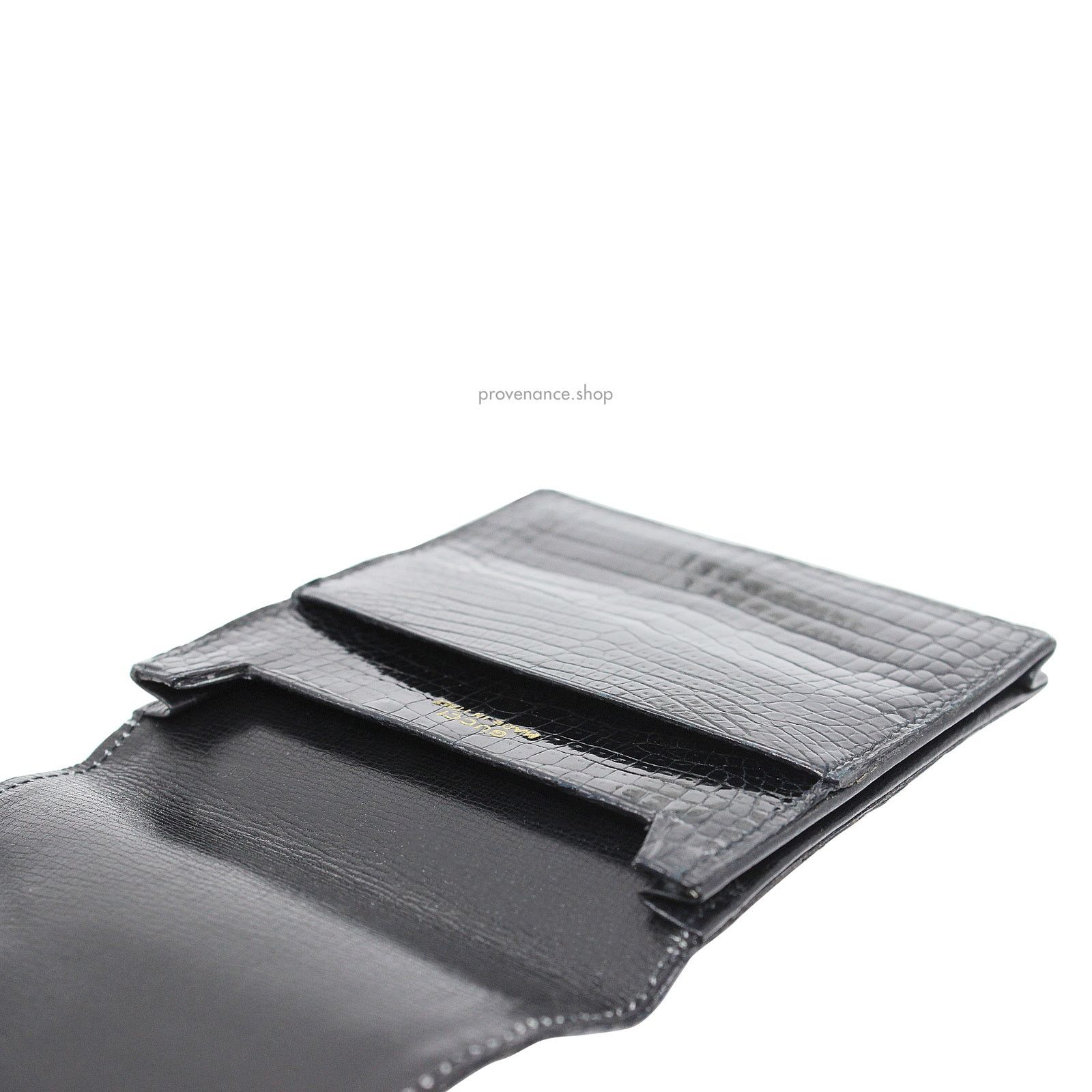 Gucci 🔴 Gucci Cardholder Wallet - Black Crocodile Size ONE SIZE - 10 Thumbnail